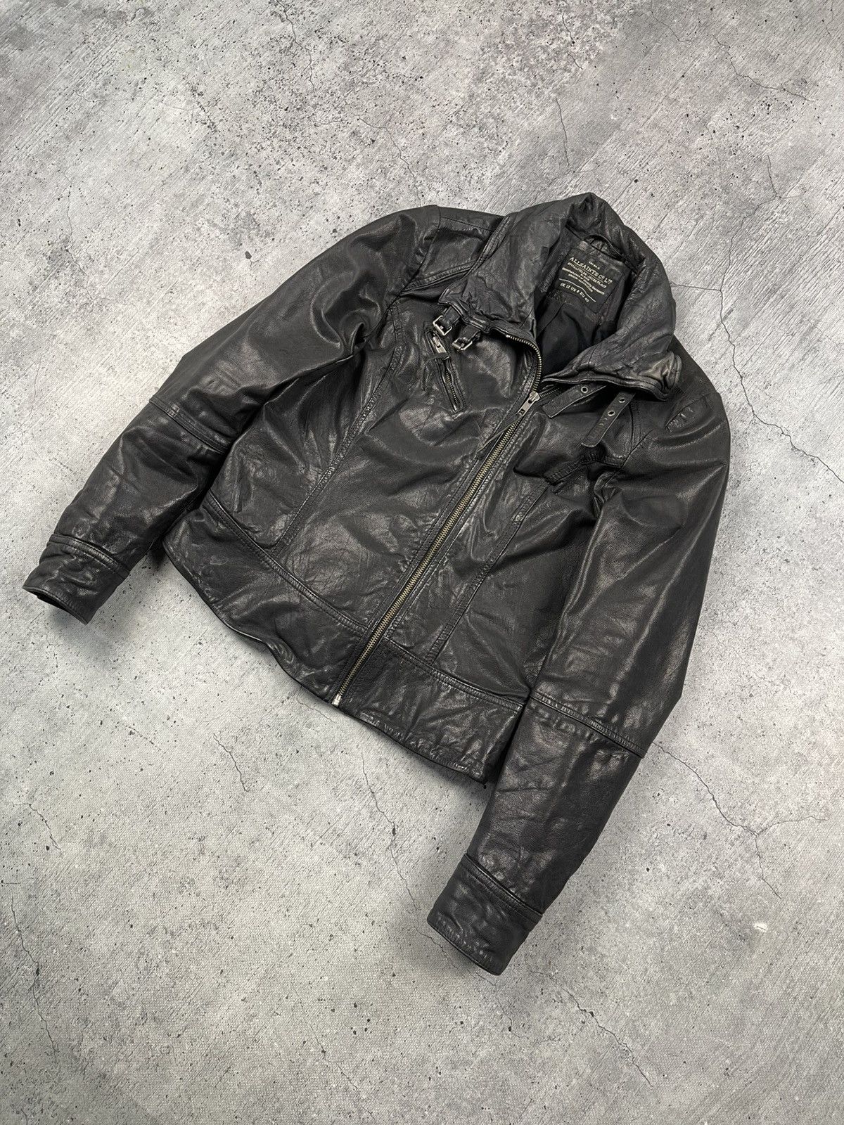 Allsaints Allsaints Belvedere Women Leather Biker Bomber Jacket UK12 Size M / US 6-8 / IT 42-44 - 2 Thumbnail