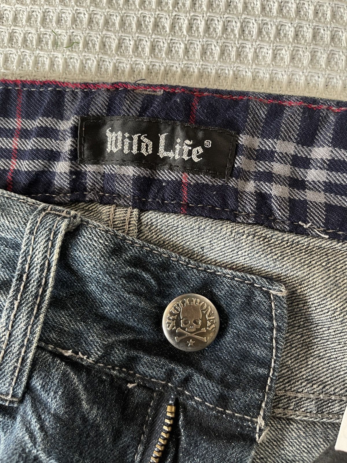 Hysteric Glamour Vintage 90s🔥WILD LIFE🔥Thunder Blue Jeans LGB Style Size US 31 - 10 Thumbnail