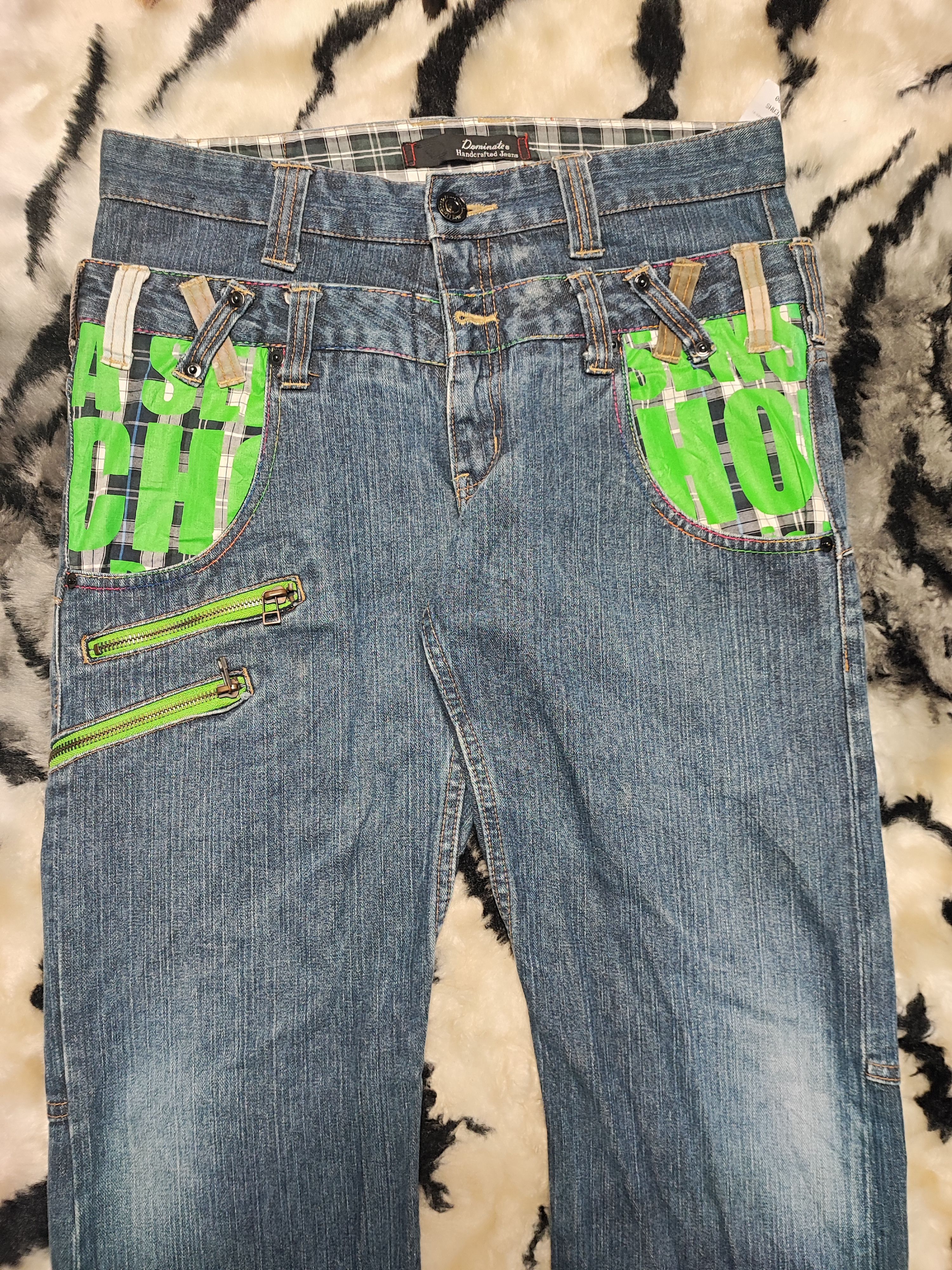 Designer Dominate Handcrafted Jeans Double Waist Size US 32 / EU 48 - 4 Thumbnail