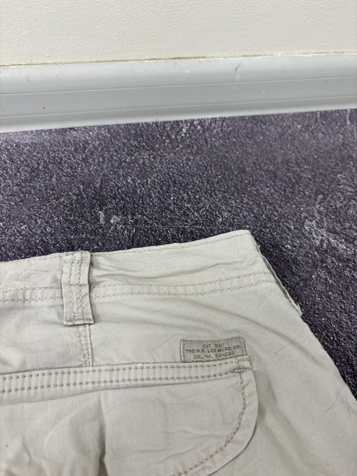 Lee Vintage Lee Y2K Beige American Hype Baggy Cargo Shorts Size US 38 / EU 54 - 19 Thumbnail