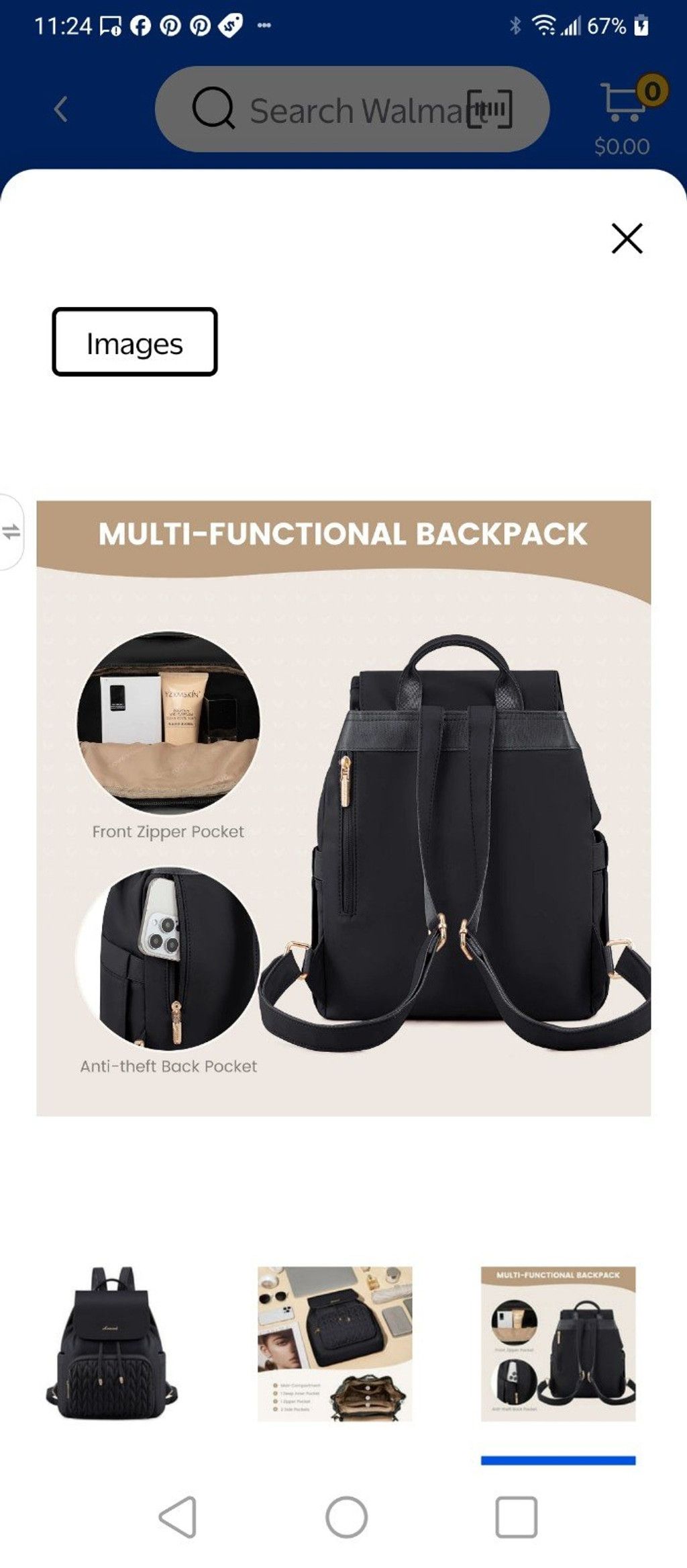 Love Moschino Lovevook Mini Backpack NWT Size ONE SIZE - 3 Thumbnail