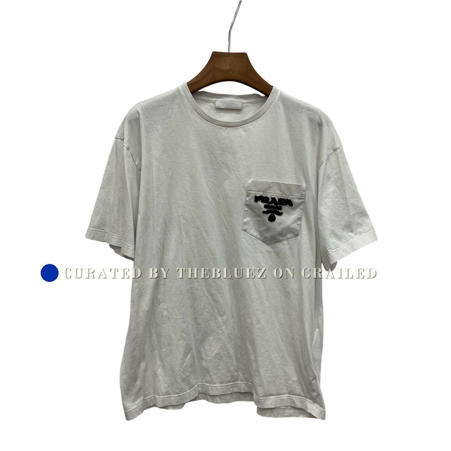 Prada Prada White Embroidered Short-Sleeve T-Shirt Size US XL / EU 56 / 4 - 1 Thumbnail