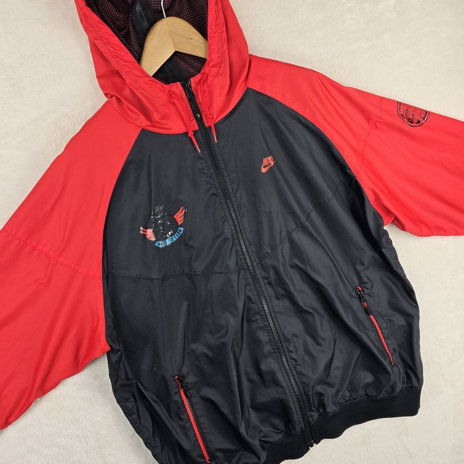 Nike Vtg Nike Sportswear Hard To Earn 99 Draft Jacket XL Full Zip Size US XL / EU 56 / 4 - 7 Thumbnail