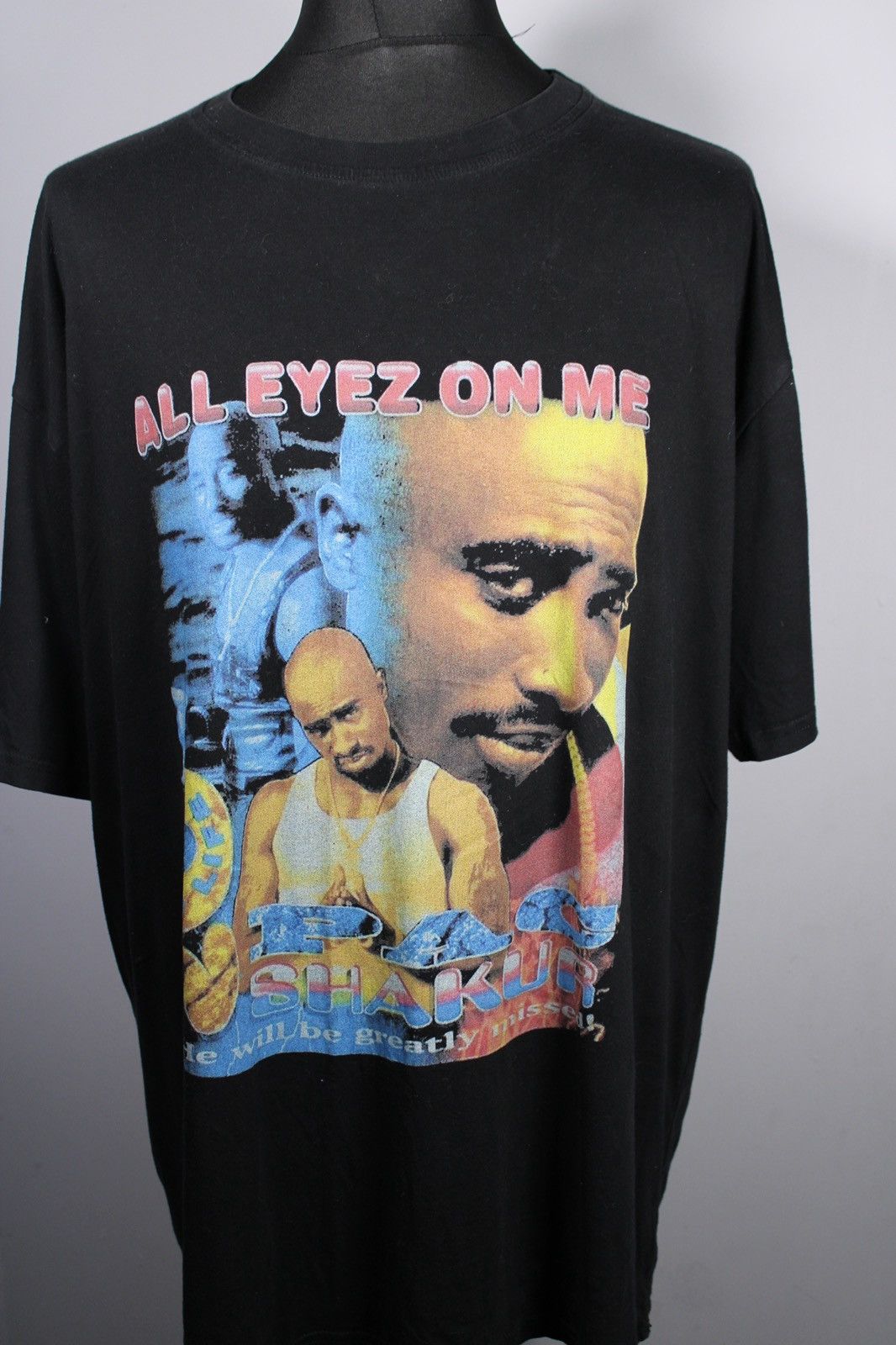 image of Vintage Tupac All Eyes On Me T Shirt 90's Classic in Black, Men's (Size XL)