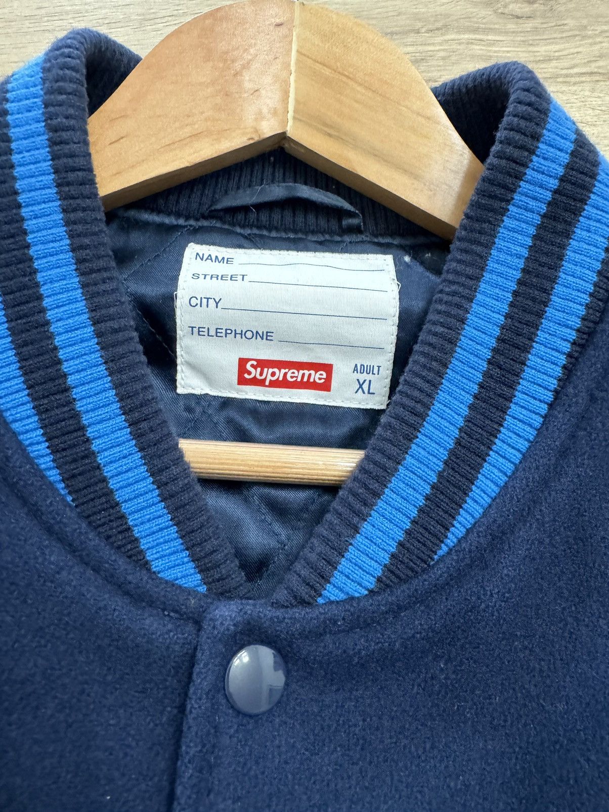 Supreme Supreme Dream Team Varsity Jacket Navy Blue XL Size US XL / EU 56 / 4 - 5 Thumbnail