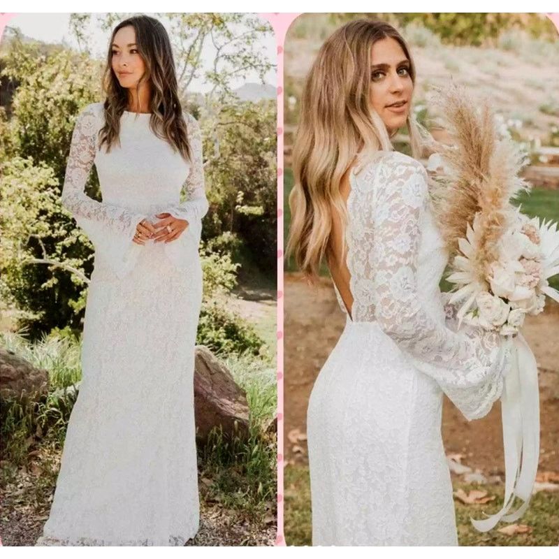 Show Me Your MuMu Show Me Your Mumu Natalie Lo Back Gown Champagne Lace M Size M / US 6-8 / IT 42-44 - 6 Thumbnail