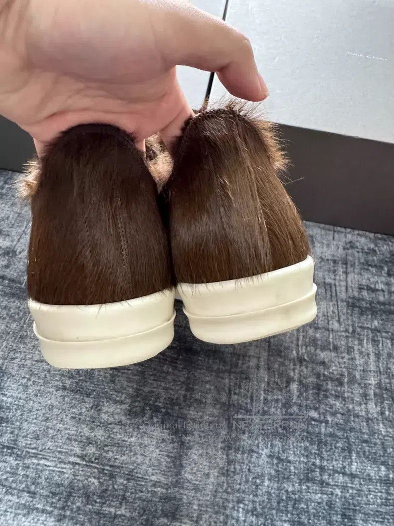 Rick Owens RICK OWENS Mainline Brown Horsehair Low-Top Chuck Taylors Size US 9 / EU 42 - 5 Thumbnail