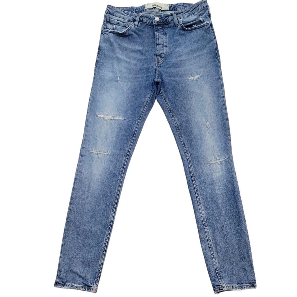 Haikure Haikure Cleveland Crop Distressed Comfort Men's Jeans 35/30 Size 35" - 1 Thumbnail