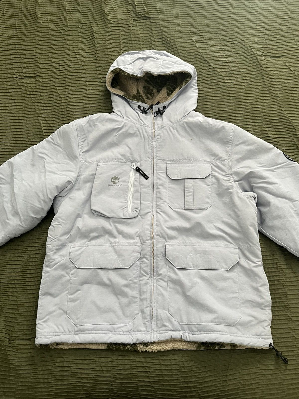 Supreme × Timberland Supreme x Timberland Dusty Blue Jacket Size US M / EU 48-50 / 2 - 1 Thumbnail