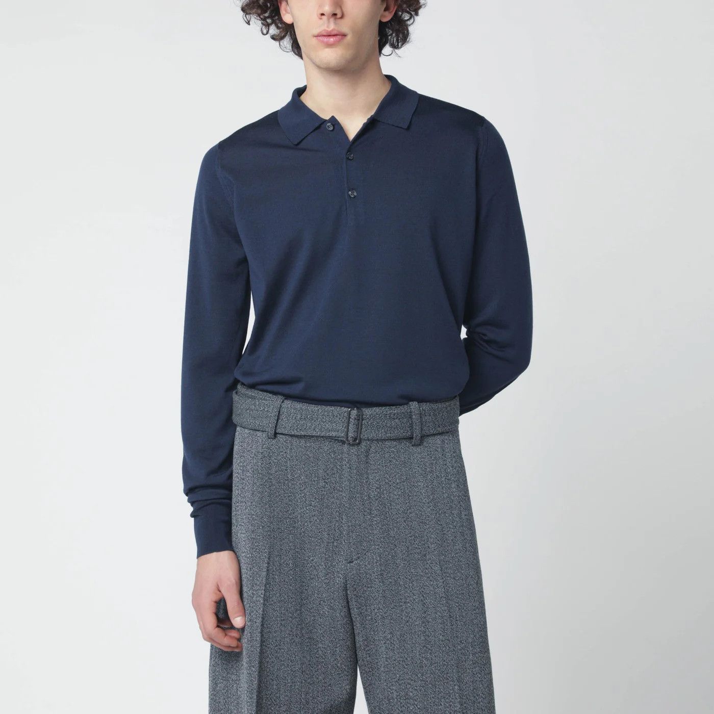John Smedley o1d2blof0526 Cotton Polo Shirt in Blue Size US XXL / EU 58 / 5 - 1 Thumbnail