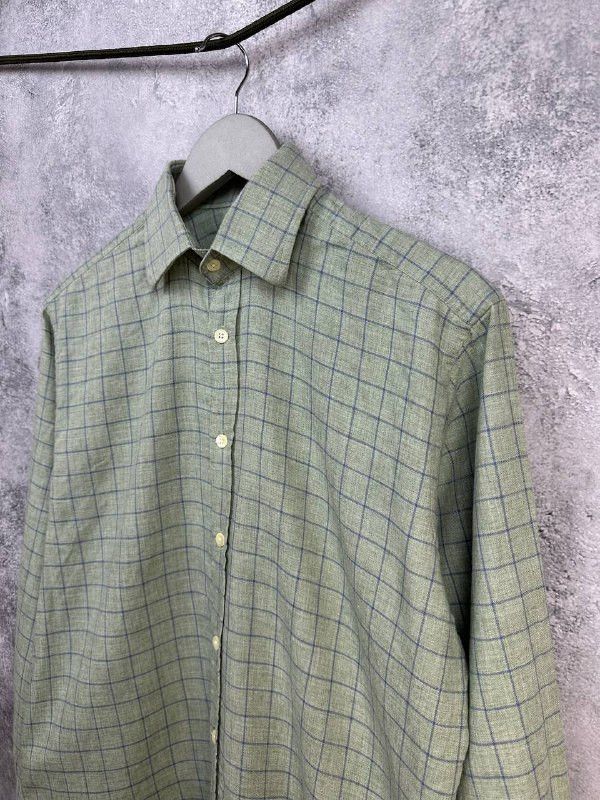 Other James Meade Cotton/Wool Blend Twill Check Button Up Shirt Size US M / EU 48-50 / 2 - 5 Thumbnail