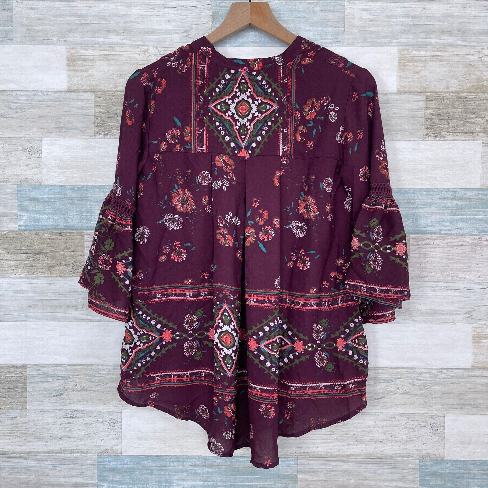 Other Knox Rose Floral Crochet Lace Peasant Blouse Womens XS Size XS / US 0-2 / IT 36-38 - 4 Thumbnail