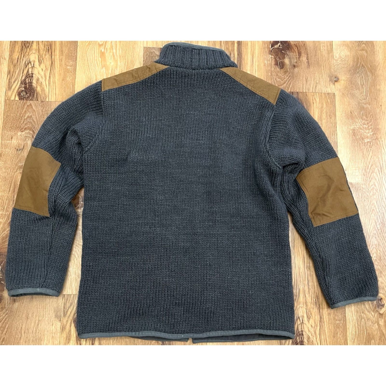 Vintage Laundromat Sweater Mens L 100% Wool Heavyweight Mock Neck Zip Lined Pockets Raglan Sleeve Autumn Fall Brown Size L / US 10 / IT 46 - 6 Thumbnail