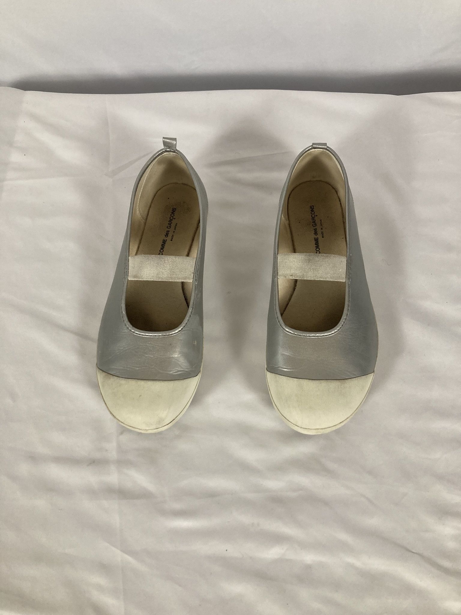 Comme des Garcons Comme des Garçons Silver Metallic Mary Jane Ballet Flats Size US 8 / IT 38 - 1 Thumbnail