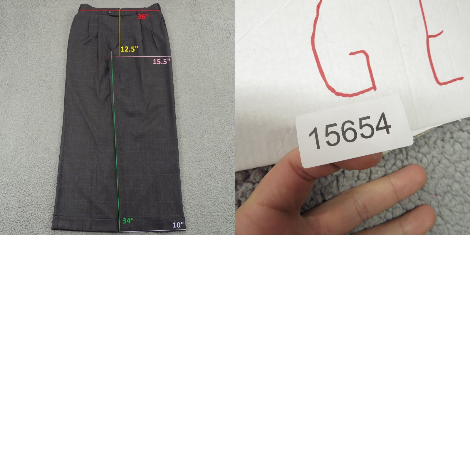 Loro Piana Loro Piana Suit 48L Super 120s 3/2 Roll Windowpane Pleated Cuffed 38x34 Trouser Size 48R - 10 Thumbnail