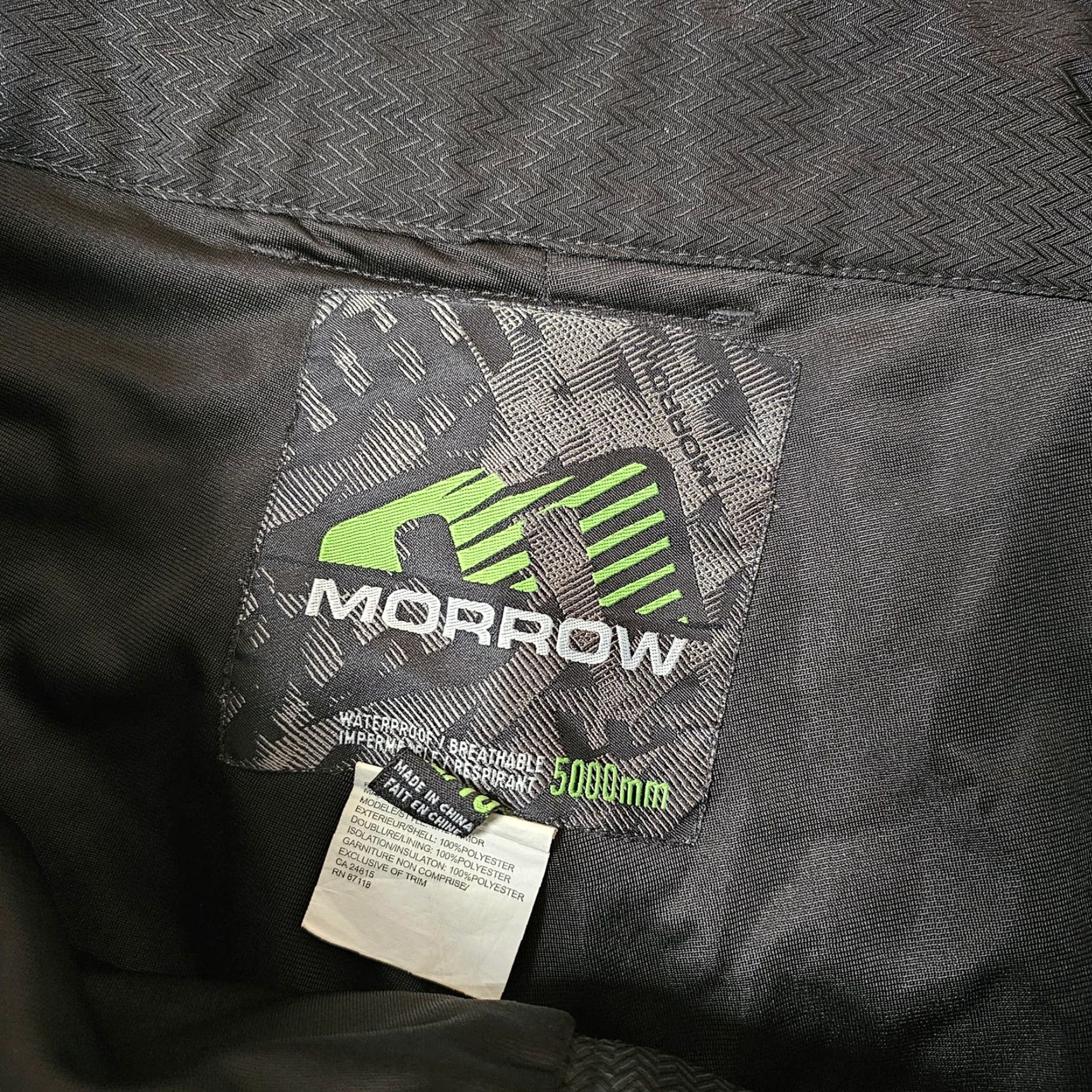 Vintage Morrow Snow Pants Mens XL Black Waterproof Insulated Ski Snowboard Herringbone 5000mm Pockets Zip Pocket Adjustable Waist Size US 36 / EU 52 - 3 Thumbnail
