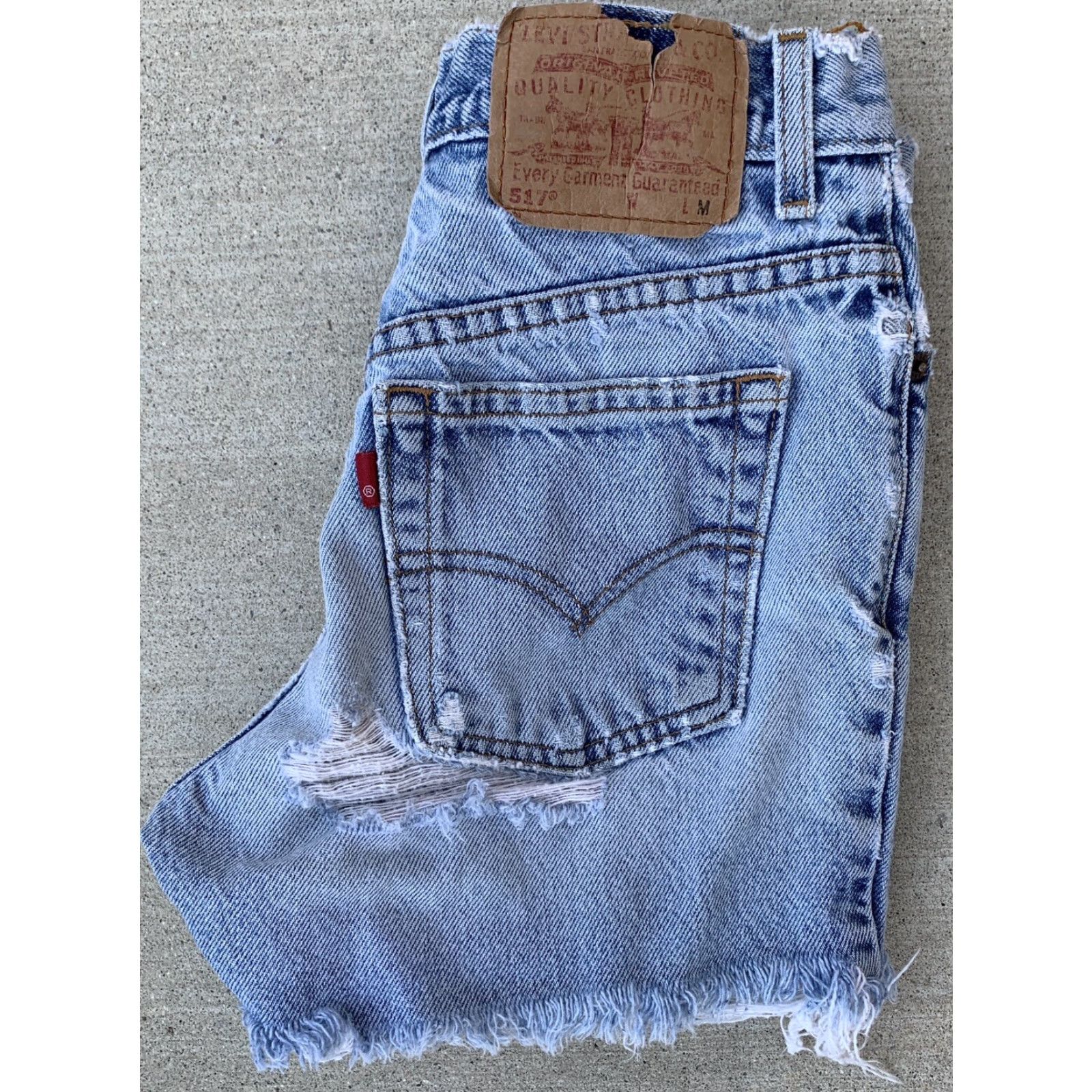 Levi's VINTAGE Levi's 517 Cut Offs Jeans Shorts Thrashed Distressed 5 JR 27.5 Waist Size 27" / US 4 / IT 40 - 3 Thumbnail