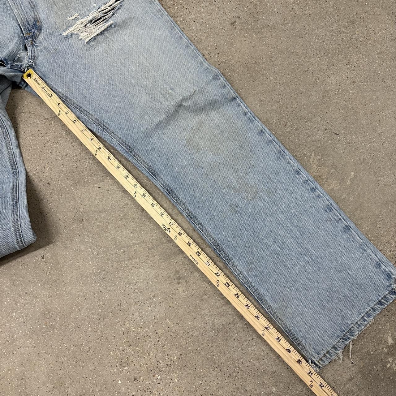Vintage Vintage 2000s Light wash Distressed Denim Jeans Size US 32 / EU 48 - 8 Thumbnail