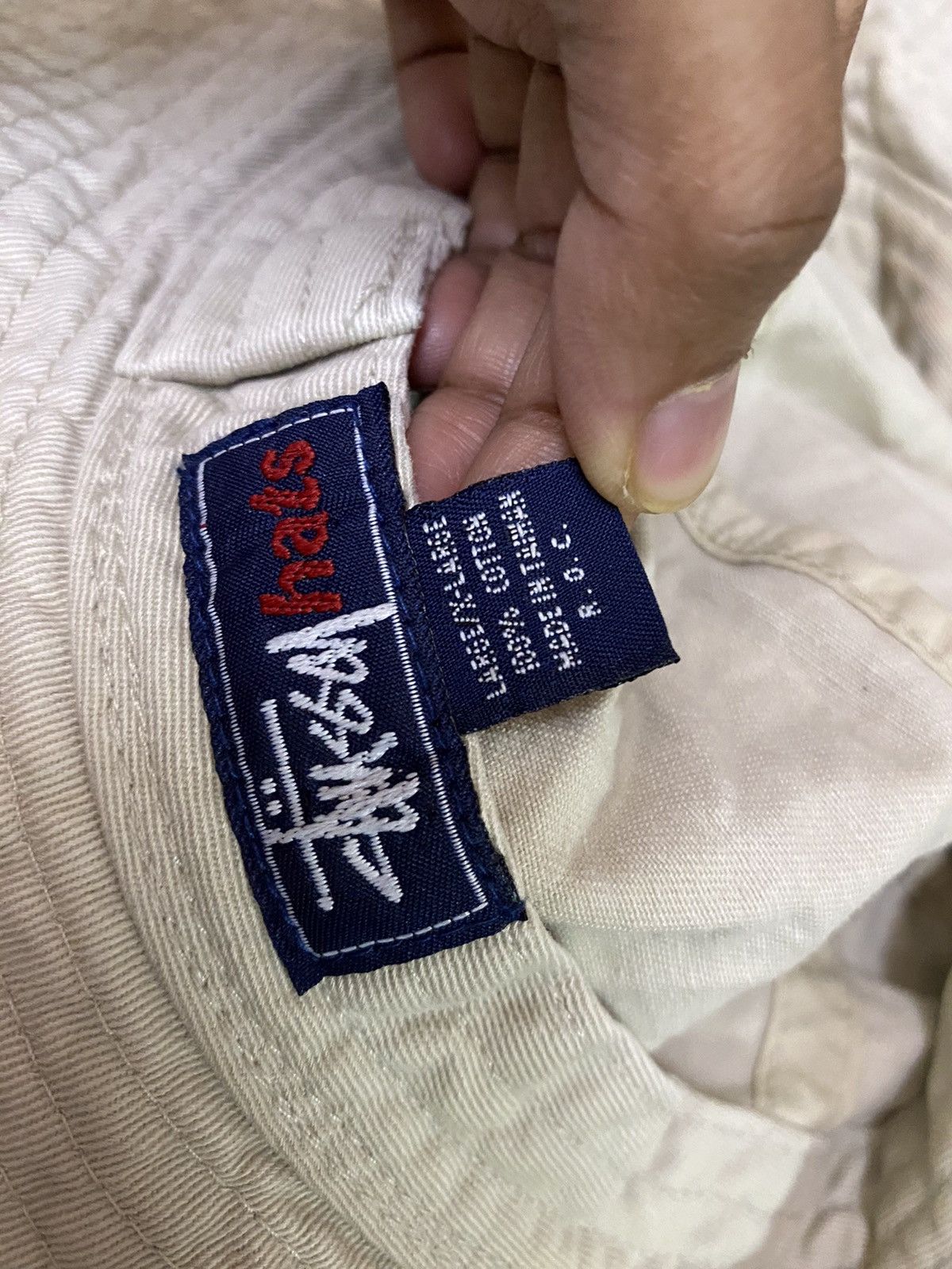 Stussy × Vintage Vintage Stussy Small Logo Bucket Hat Size ONE SIZE - 6 Thumbnail