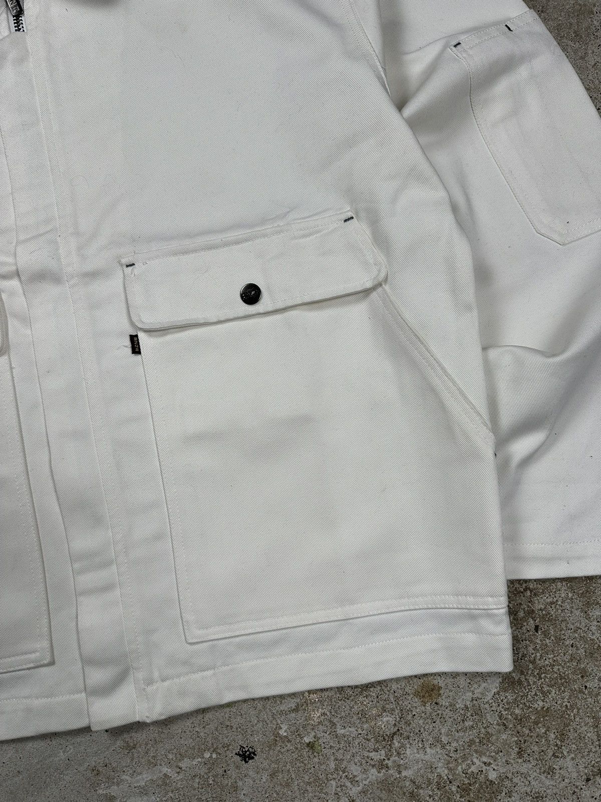 Le Laboureur Vintage y2k White Workwear Jacket Utility Big Front Pockets Size US XL / EU 56 / 4 - 5 Thumbnail