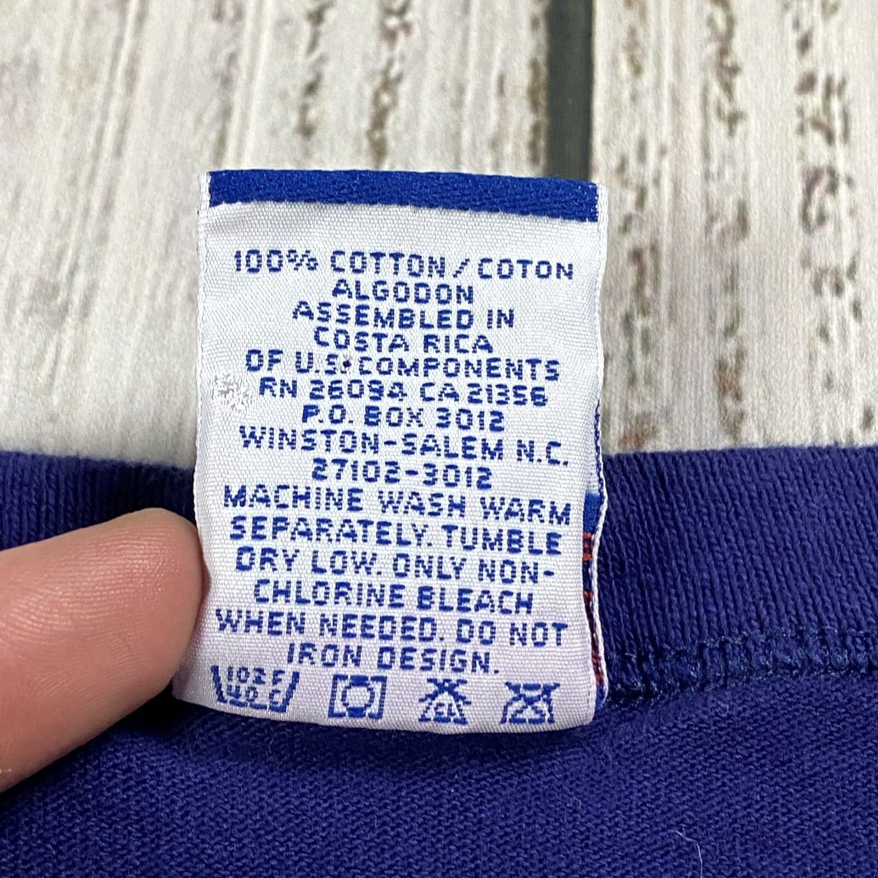Champion VINTAGE Champion Heavyweight Knit Tee Navy Blue XL 1990s 90s Graphic CHAMPION SPORTSWEAR Mens Knit Short Sleeve Crew Neck - 90s Decade Theme Size US XL / EU 56 / 4 - 4 Thumbnail