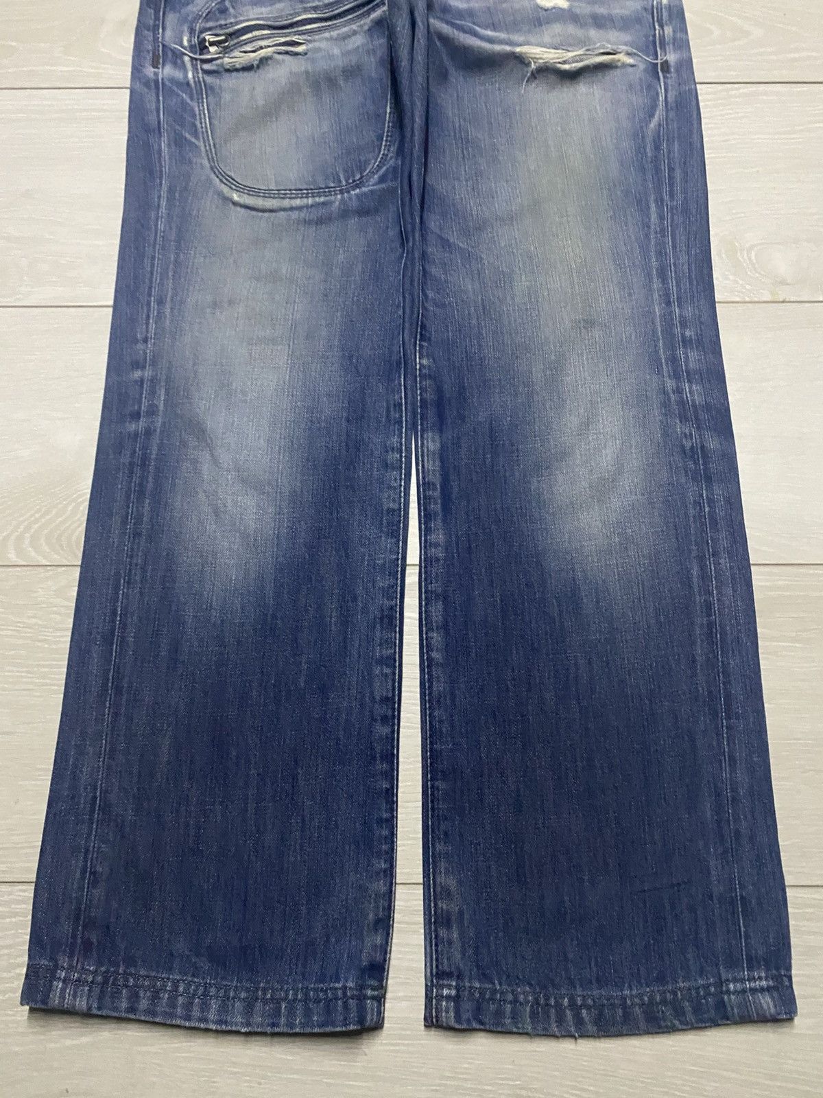 Energie Vintage Style Clash Energy Faded Wash Distressed Jeans Size US 31 - 5 Thumbnail