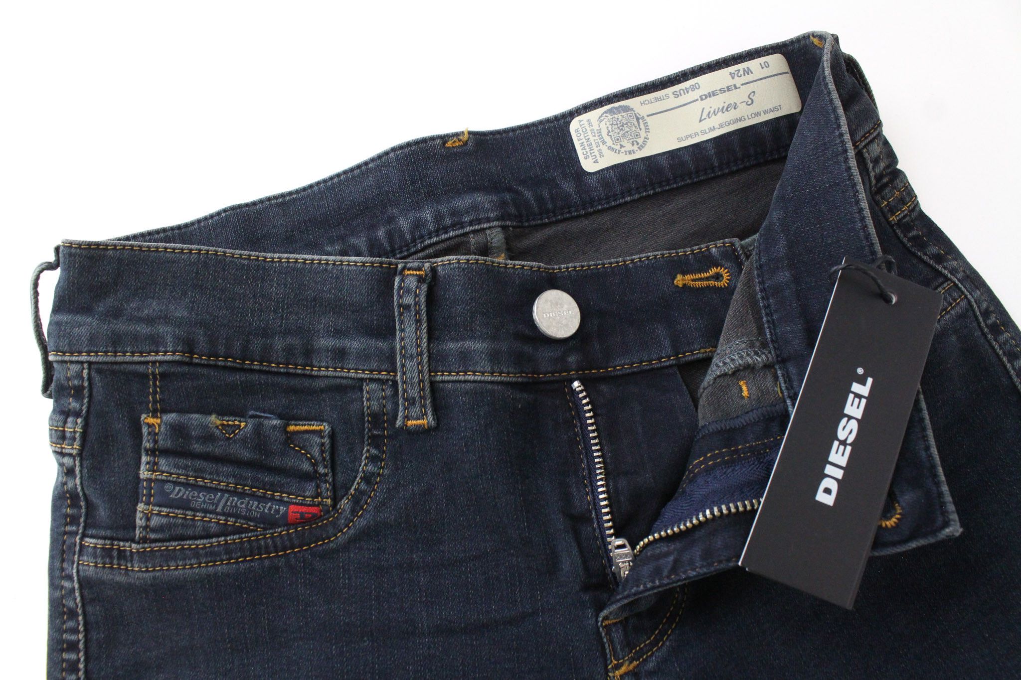 Diesel LIVIER-S 084US W24 Blue Jegging Jeans 70471 Size 24" / US 00 / IT 34 - 3 Thumbnail