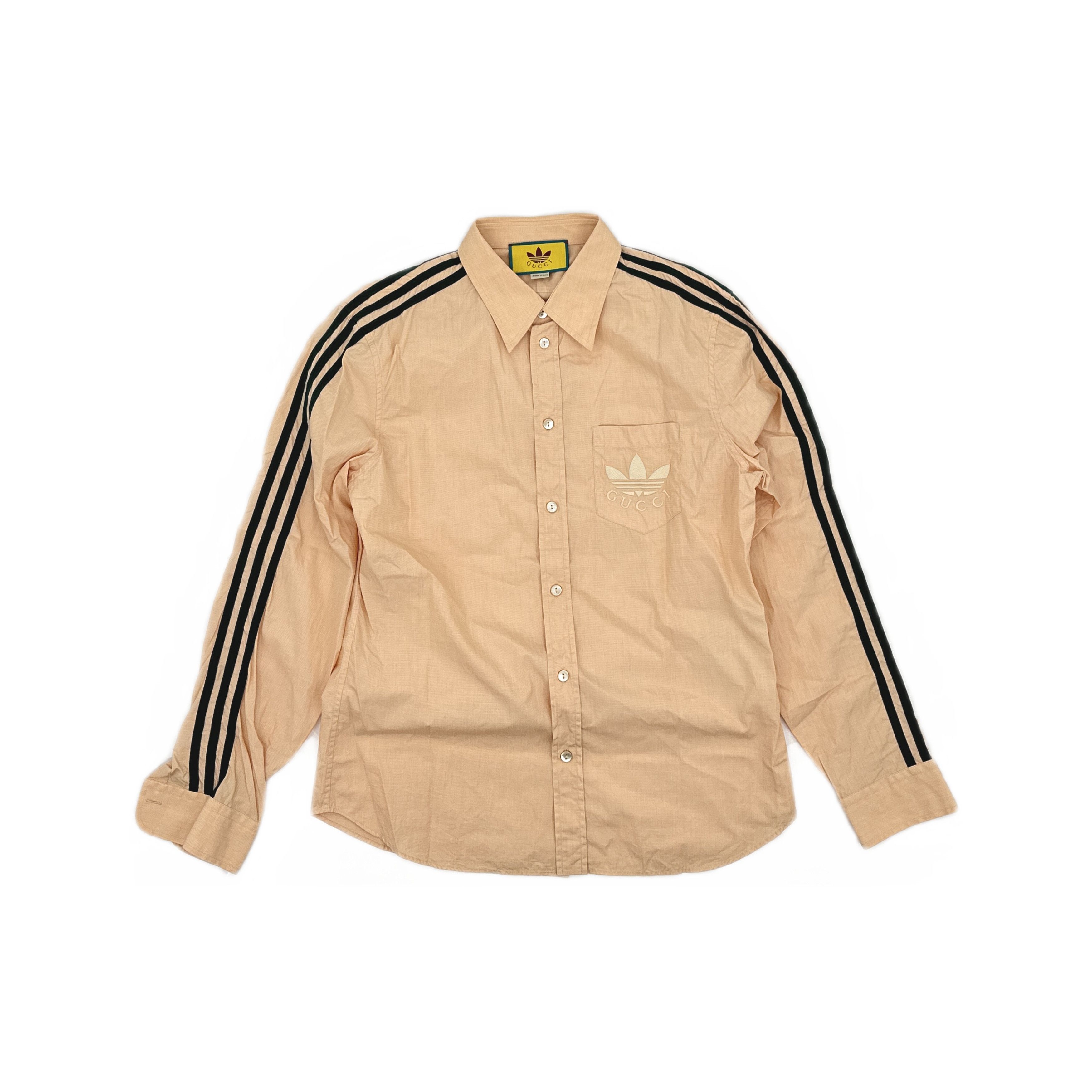 Adidas × Gucci Gucci x Adidas Striped Button Up Shirt Size L Size US L / EU 52-54 / 3 - 1 Thumbnail