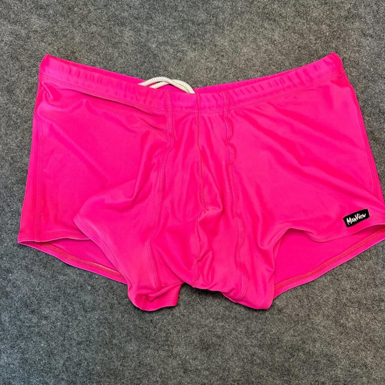 Other ManView Men’s Swim Trunks – Size XL – Bright Pink Size US 36 / EU 52 - 1 Thumbnail