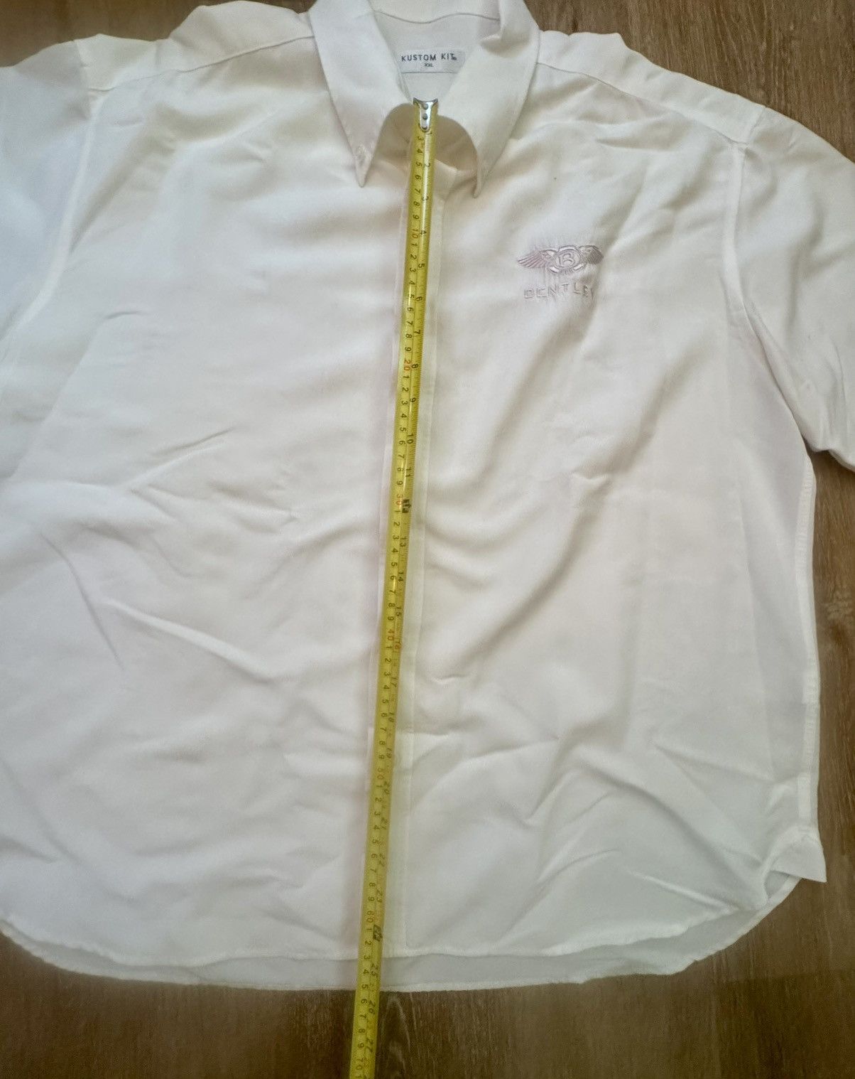 Bentley BENTLEY EMBROIDERED IMPRINT LOGO SILK BUTTON UP SHORT SLEEVE Size US XXL / EU 58 / 5 - 11 Thumbnail