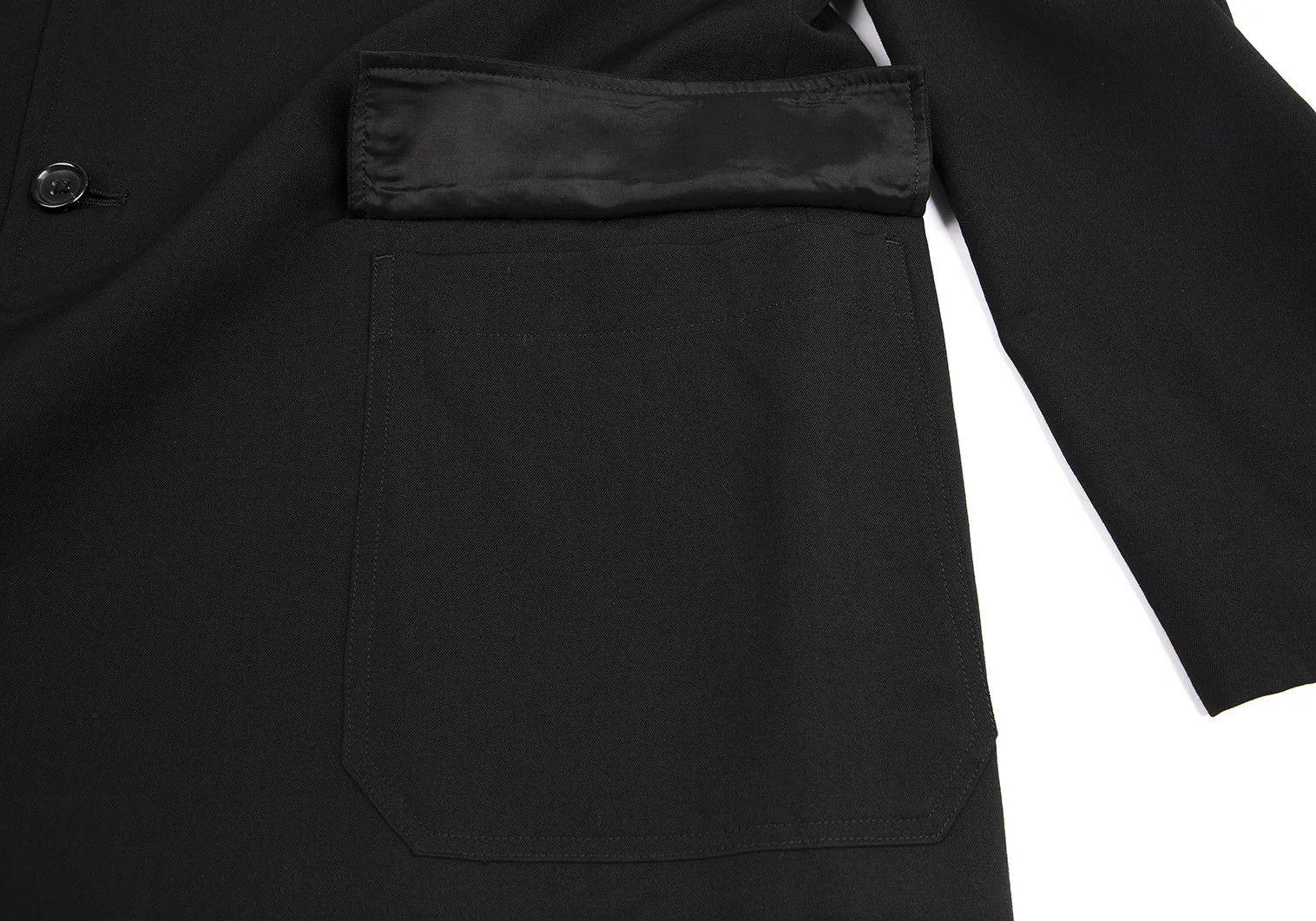 Jean Paul Gaultier Wool Gabardine Long Jacket in Black Size 3 Size US L / EU 52-54 / 3 - 12 Thumbnail