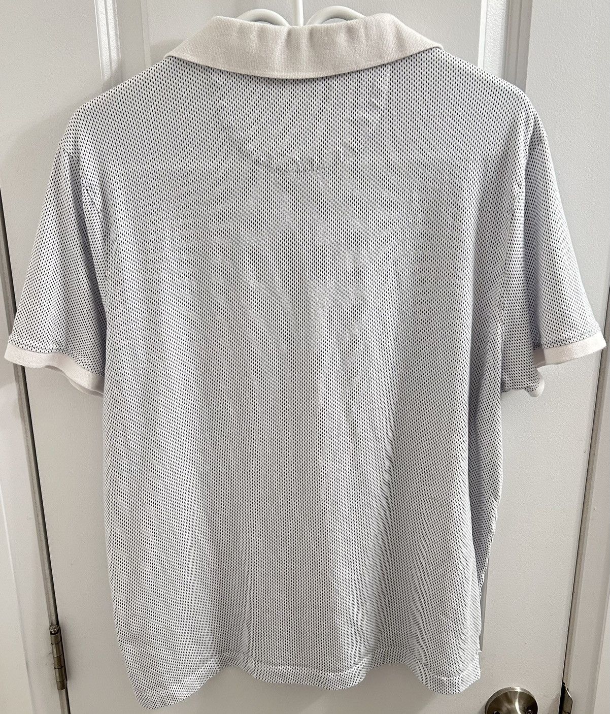 Michael Kors Michael Kors Men White And Blue Dotted Polo Shirt - Size L Size US L / EU 52-54 / 3 - 6 Thumbnail