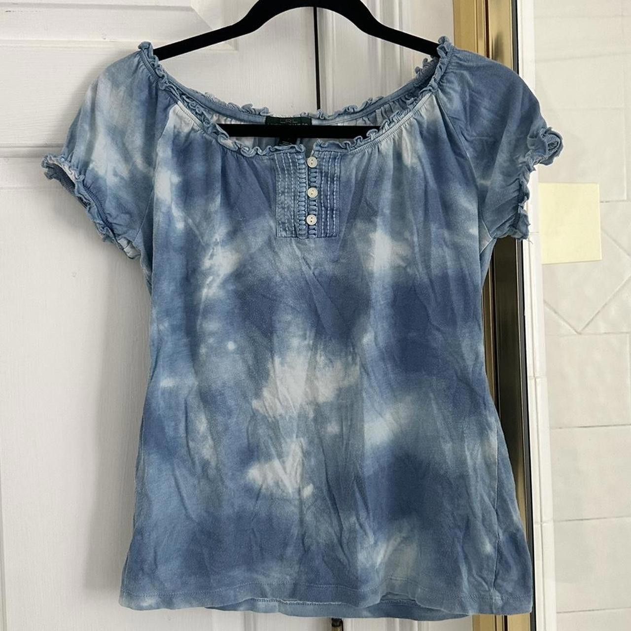 Polo Ralph Lauren Ralph Lauren Women's Blue and White Blous Size S / US 4 / IT 40 - 1 Thumbnail