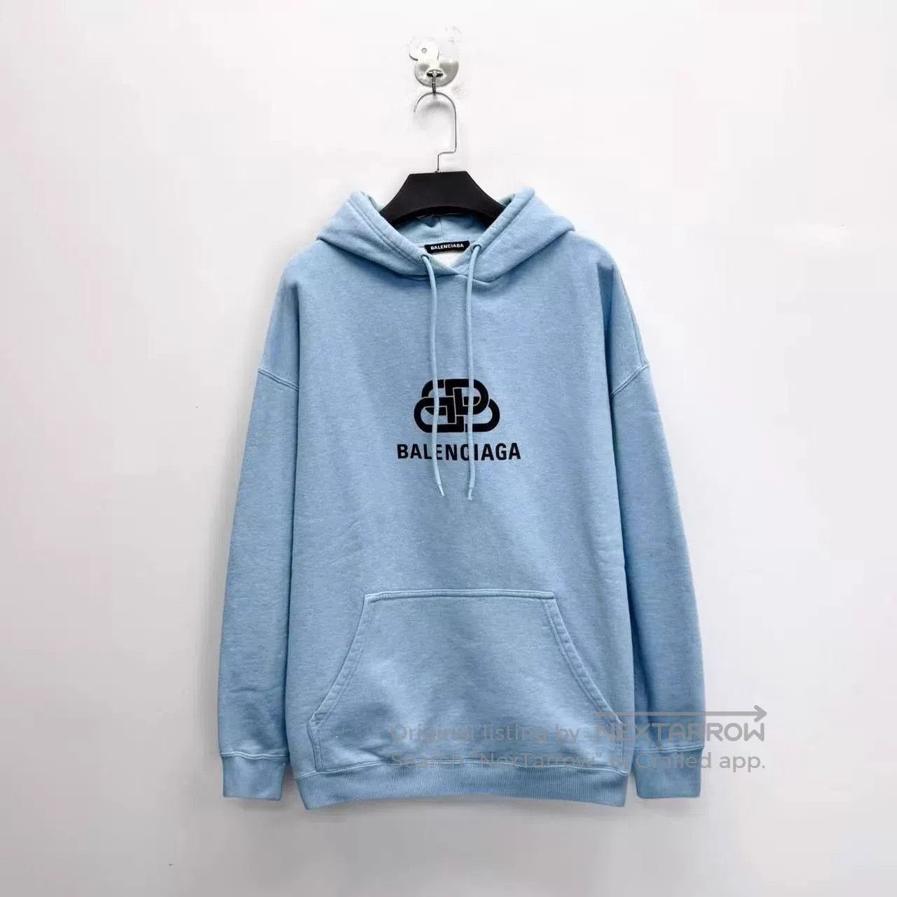 Balenciaga Blue Oversized Hoodie with Front Pocket. Size US S / EU 44-46 / 1 - 1 Thumbnail