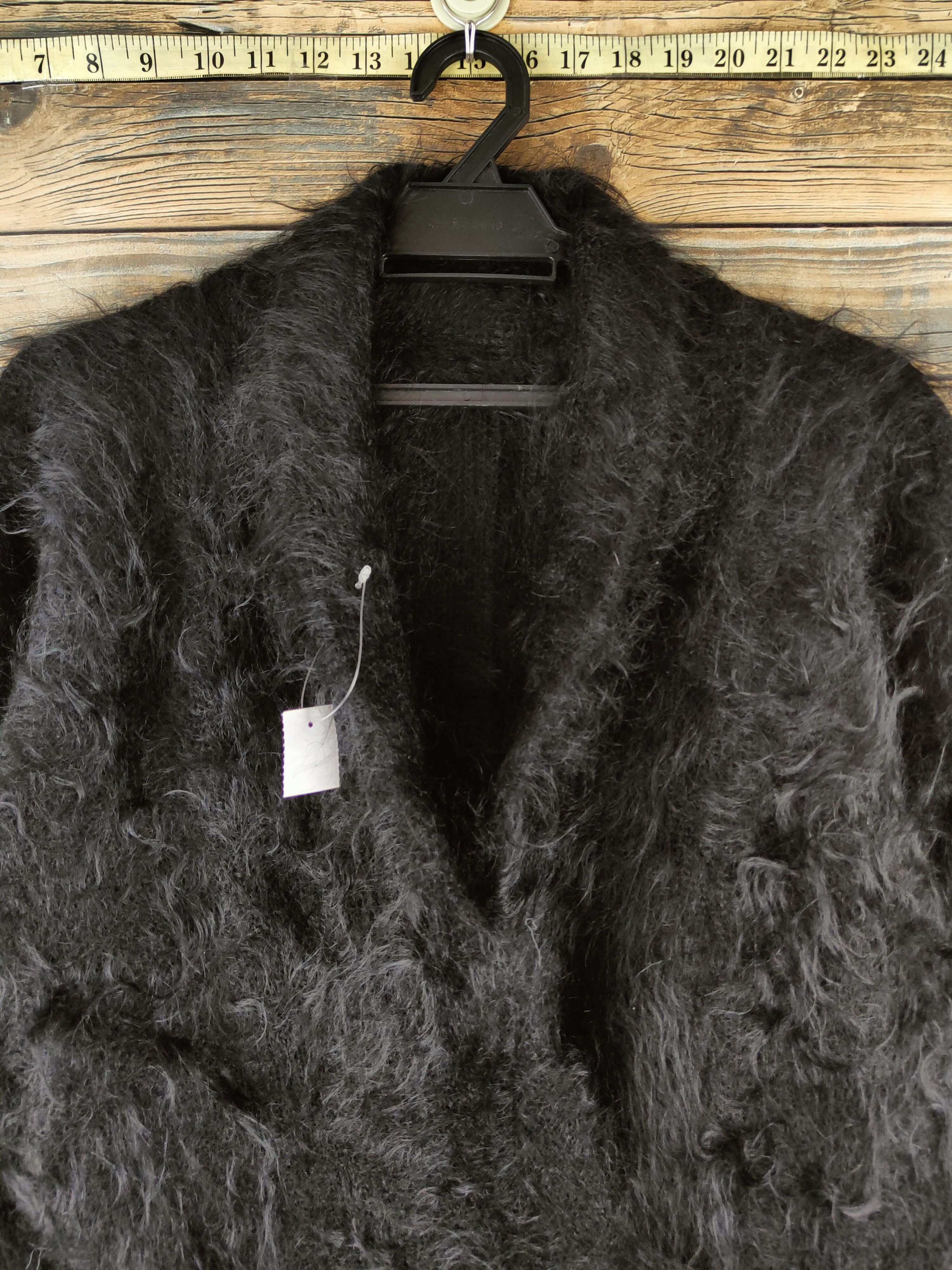 Japanese Brand DL Japa vintage shaggy Black Fur Mohair Knitwear #46-486 Size M / US 6-8 / IT 42-44 - 2 Thumbnail