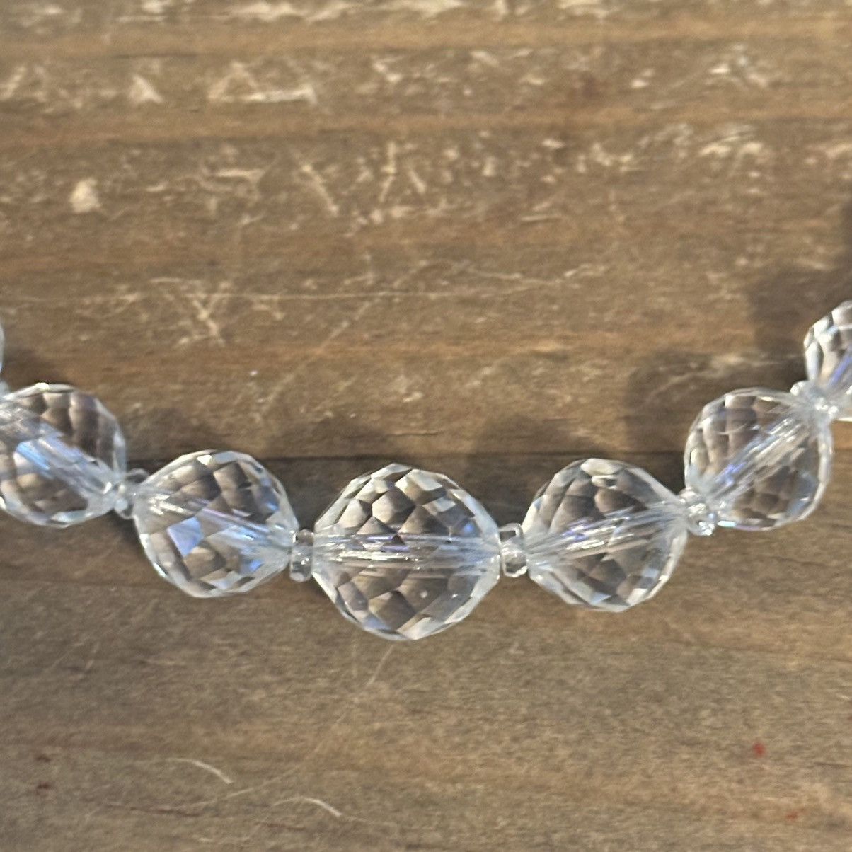 Vintage Vintage clear crystal bead collar necklace Size ONE SIZE - 3 Thumbnail