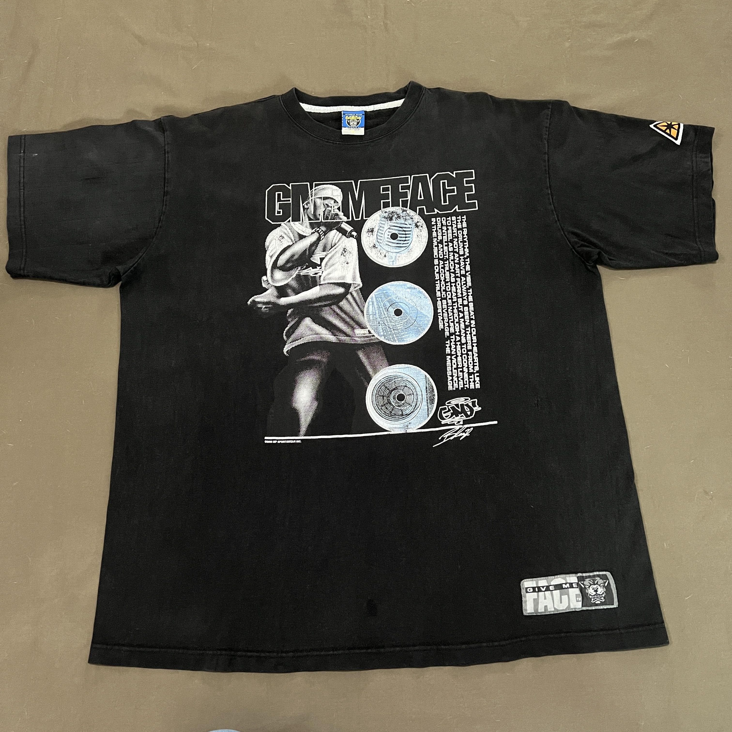 Rap Tees × Vintage Vintage Givemeface Hiphop Rap Tee XL Faded Size US XL / EU 56 / 4 - 2 Thumbnail