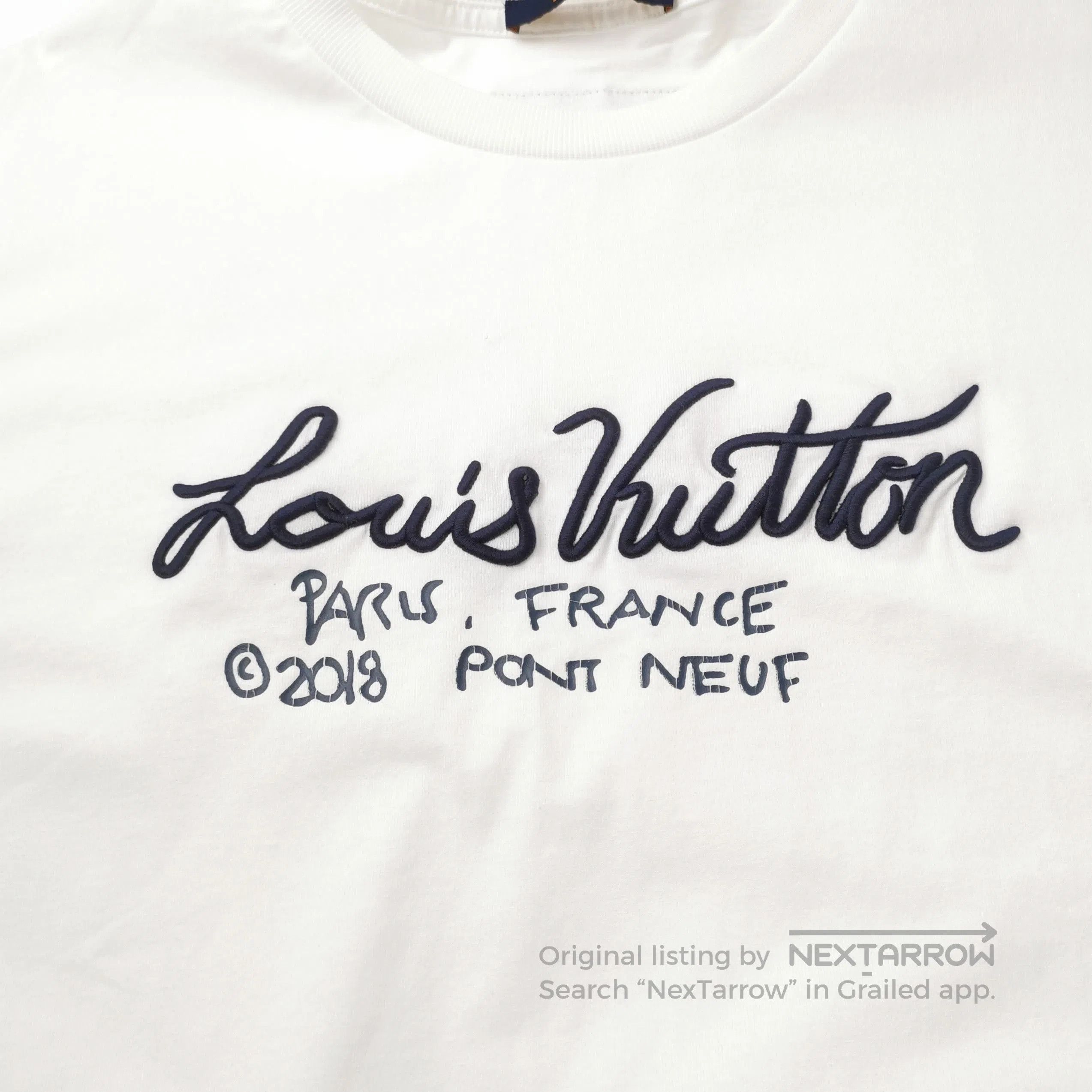 Louis Vuitton Louis Vuitton Cotton Logo Crewneck T. Size US M / EU 48-50 / 2 - 1 Thumbnail