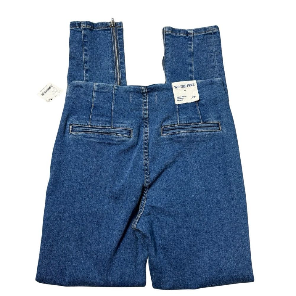 Free People NWT New $128 Free People We The Free Bella Moto Mid-Rise Sk Size 26" / US 2 / IT 38 - 4 Thumbnail