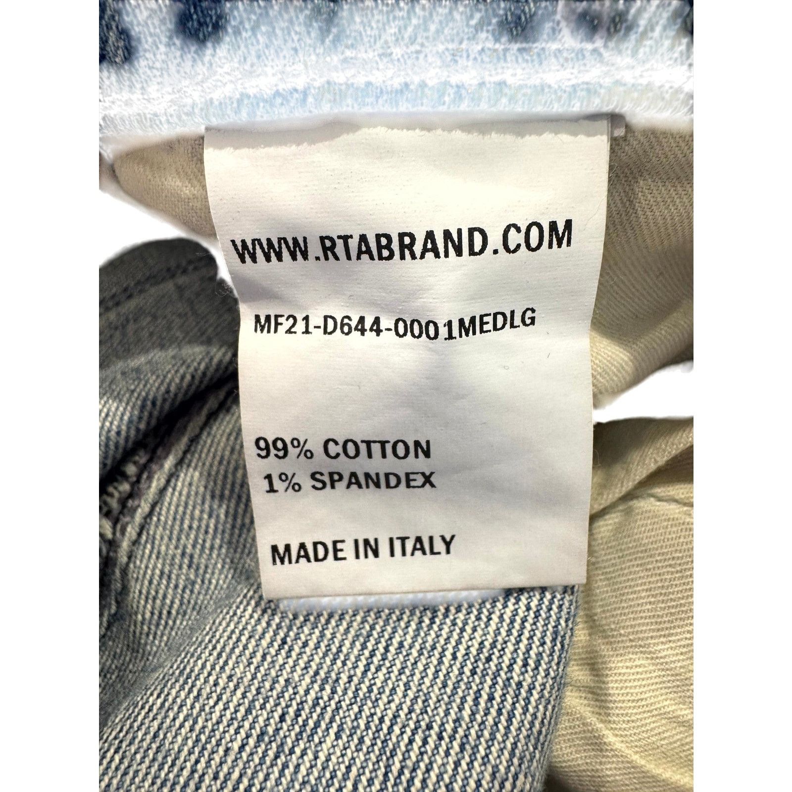 Rta RTA Embroidered Logo Light Wash Jeans Size US 32 / EU 48 - 5 Thumbnail