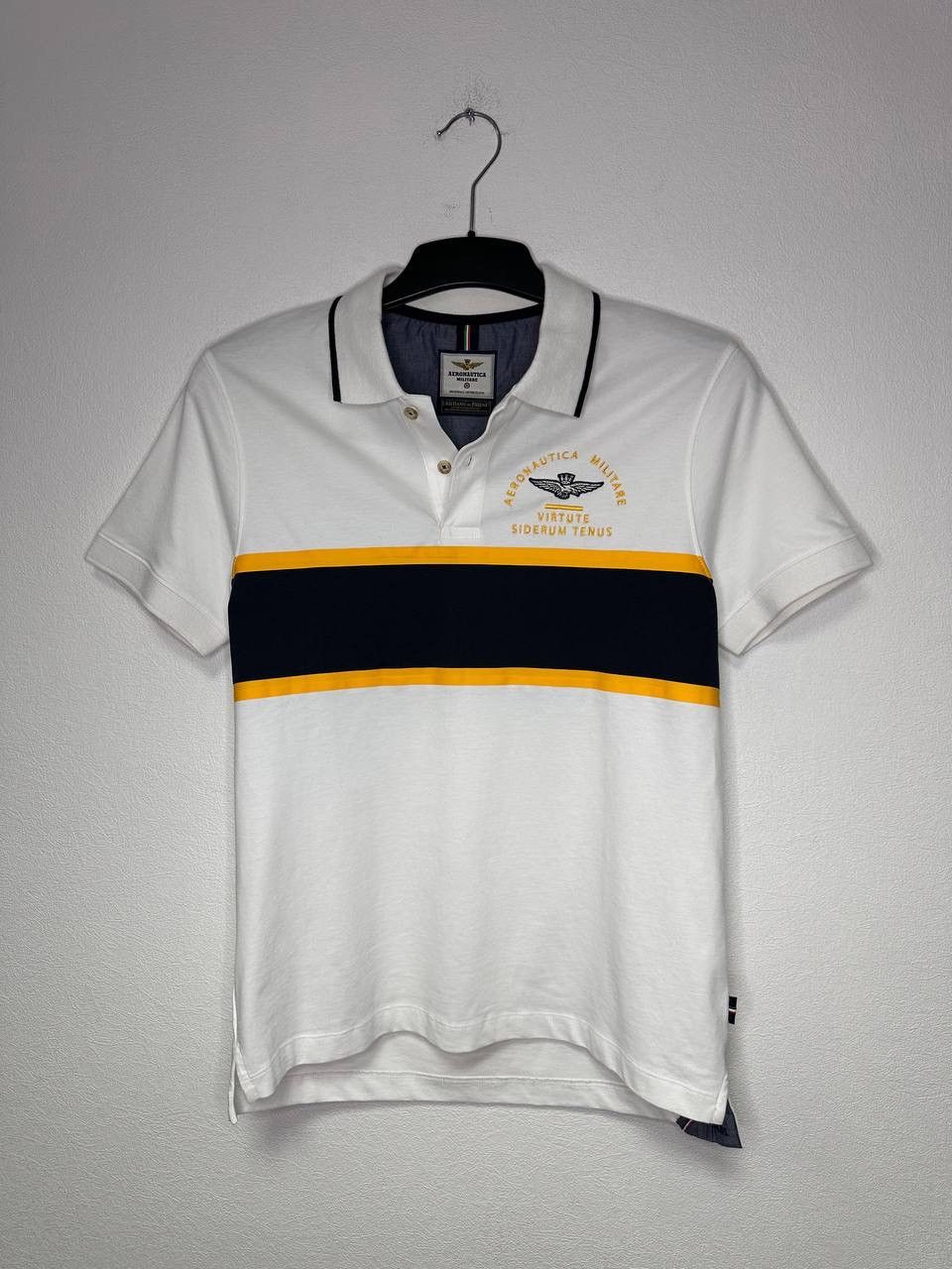 Aeronautica Militare Aeronautica Militare Polo Shirt White Navy Stripe MA-1 Pilot Size US S / EU 44-46 / 1 - 1 Thumbnail
