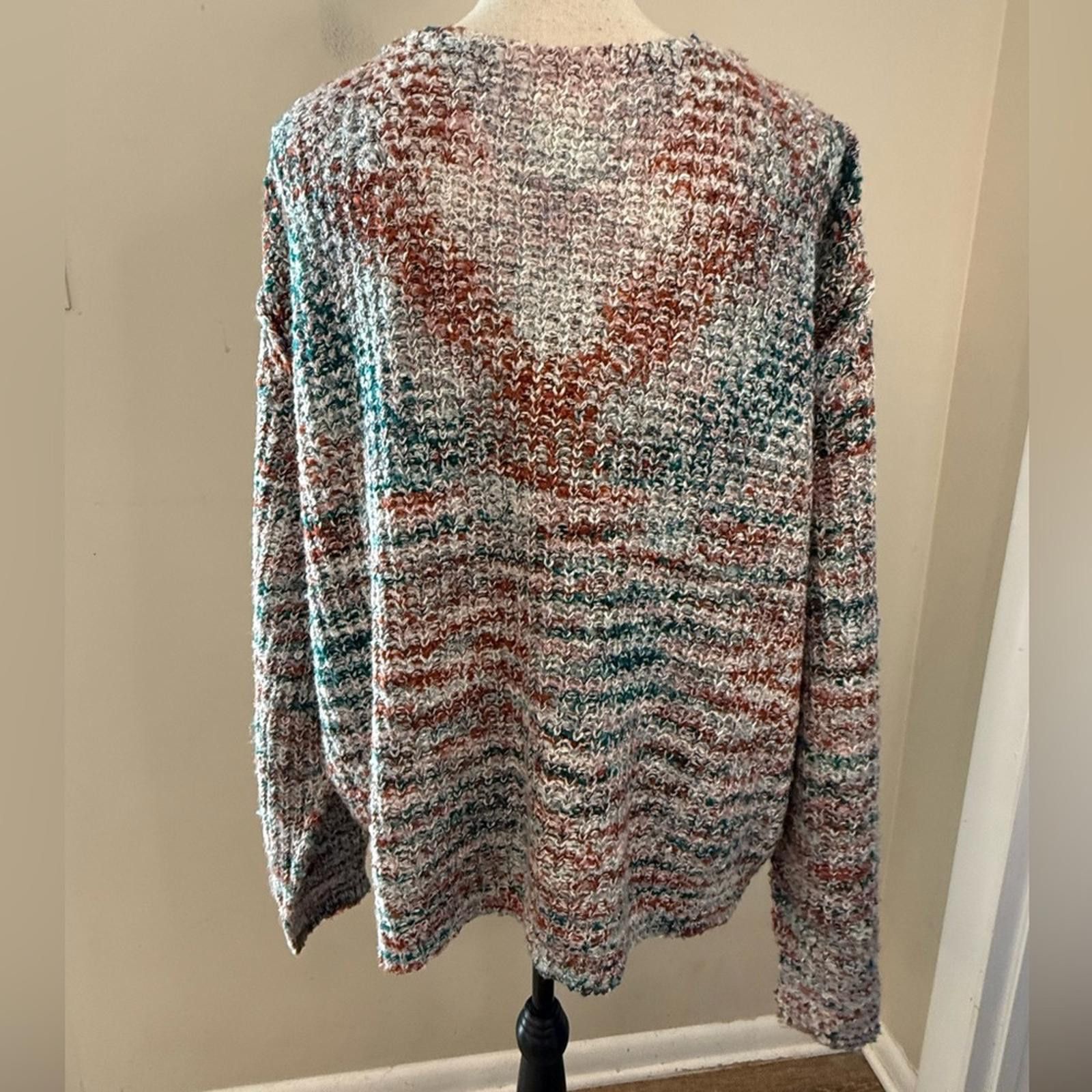 Other Adyson Parker multicolored soft crochet knit sweater size 3X Size 3XL / US 20-22 - 4 Thumbnail