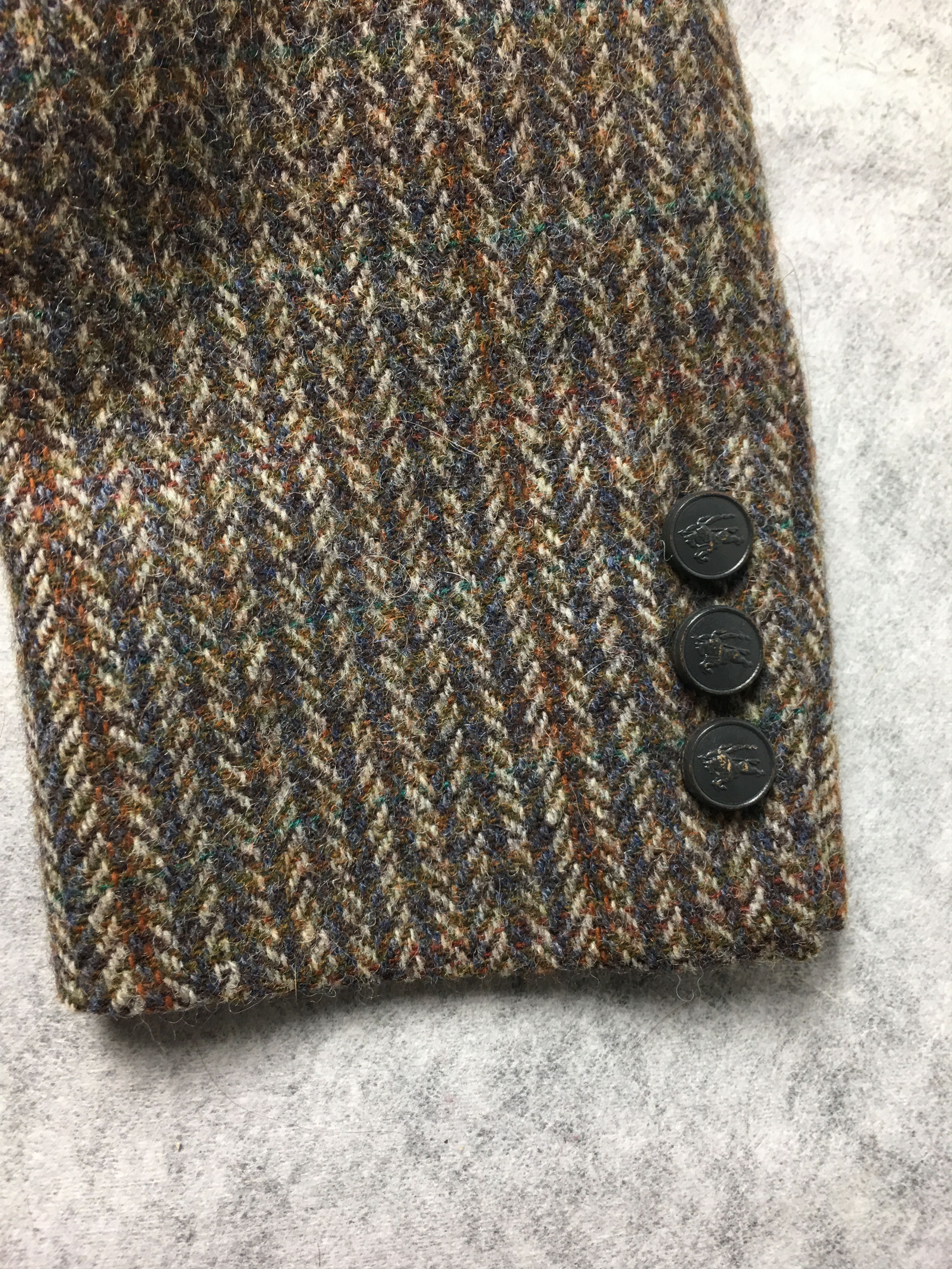 Burberry Vintage Burberrys Tweed Wool Blazer Jacket Women UK 16 Size XL / US 12-14 / IT 48-50 - 8 Thumbnail