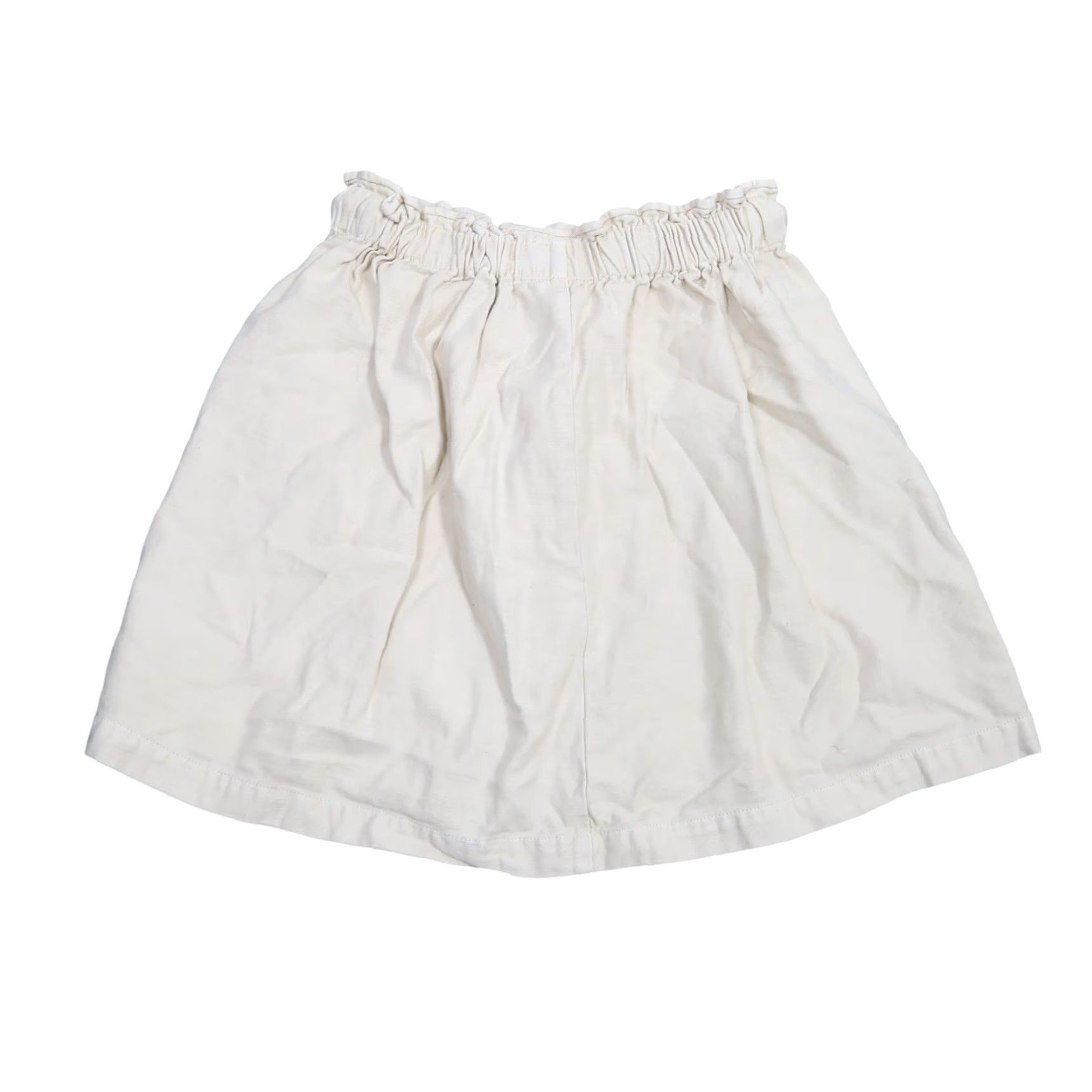 J.Crew J. Crew Skirt Mini Cotton Paperbag Waist XS Womens Tan Solid High Rise Spring Summer Casual Size 26" / US 2 / IT 38 - 2 Thumbnail