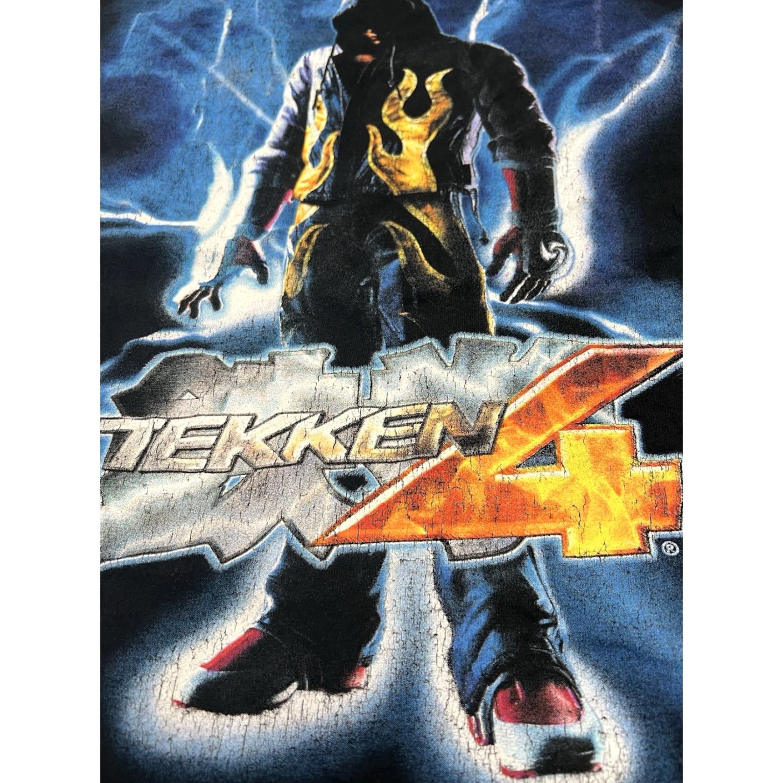 Fruit Of The Loom VINTAGE Tekken 4 Jin Kazuma Lightning Video Game Promo T Shirt Namco Size XL Black Mens XL Shirts Size US XL / EU 56 / 4 - 7 Thumbnail