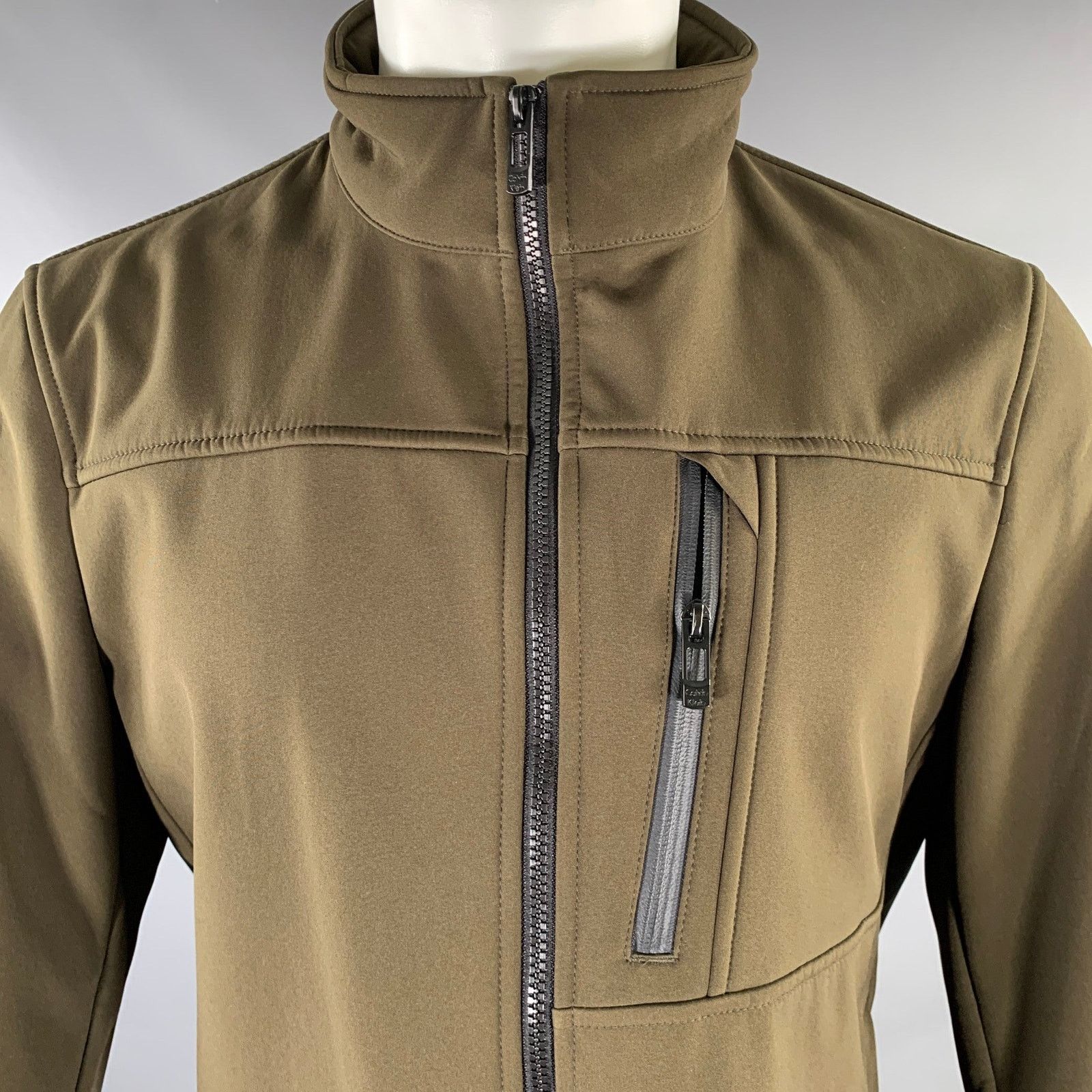 Calvin Klein CALVIN KLEIN Size M Olive Polyester Spandex Zip Up Jacket Size US M / EU 48-50 / 2 - 2 Thumbnail