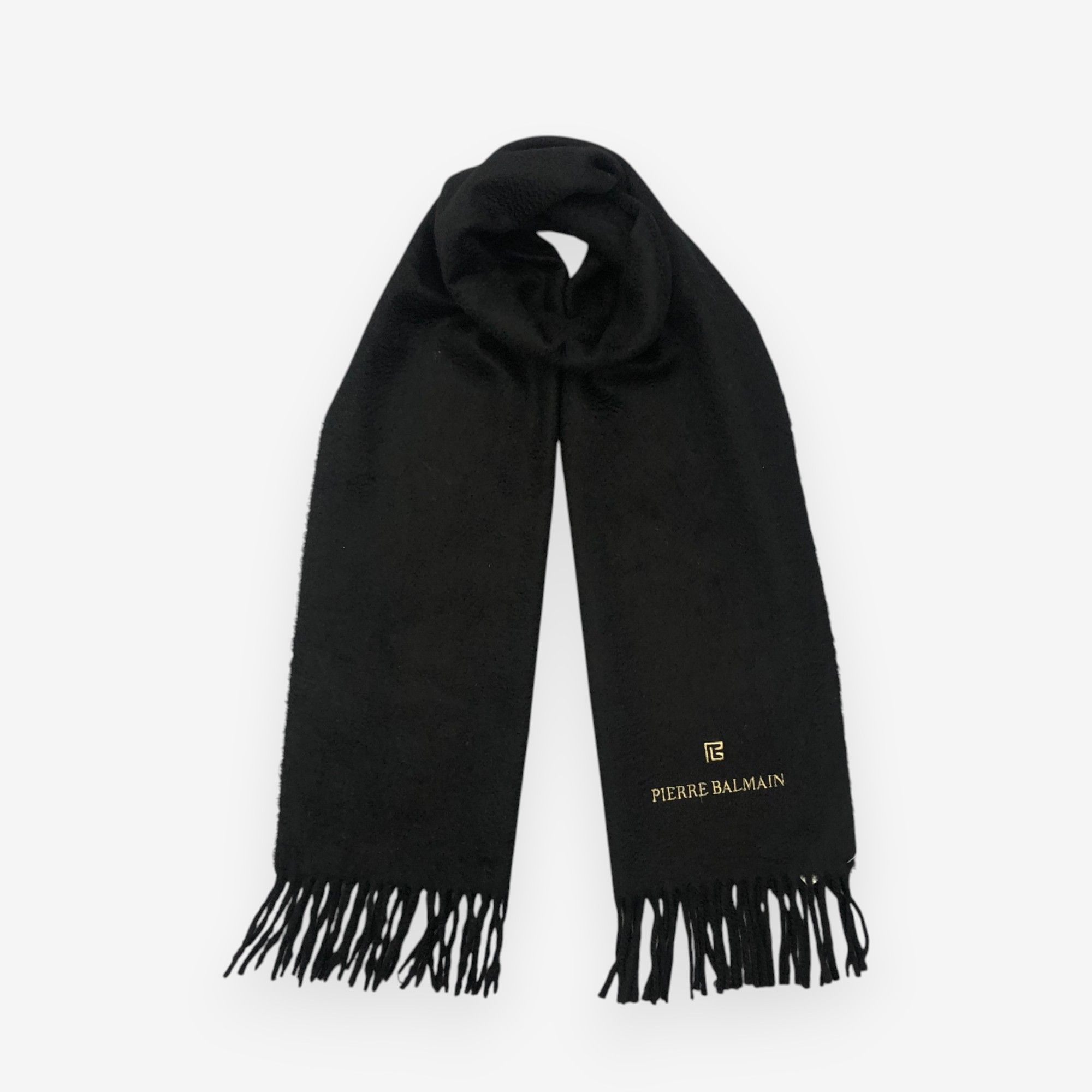 Japanese Brand Vintage Pierre Balmain Scarf Muffler Wool Winter Scarves Size ONE SIZE - 1 Thumbnail