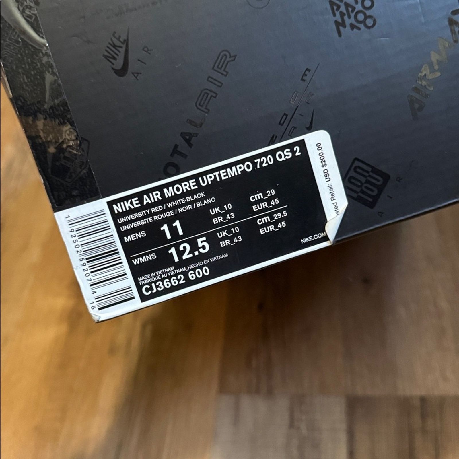 Nike Nike Air More Uptempo 720 QS 2 Varsity Red Size US 11 / EU 44 - 13 Thumbnail