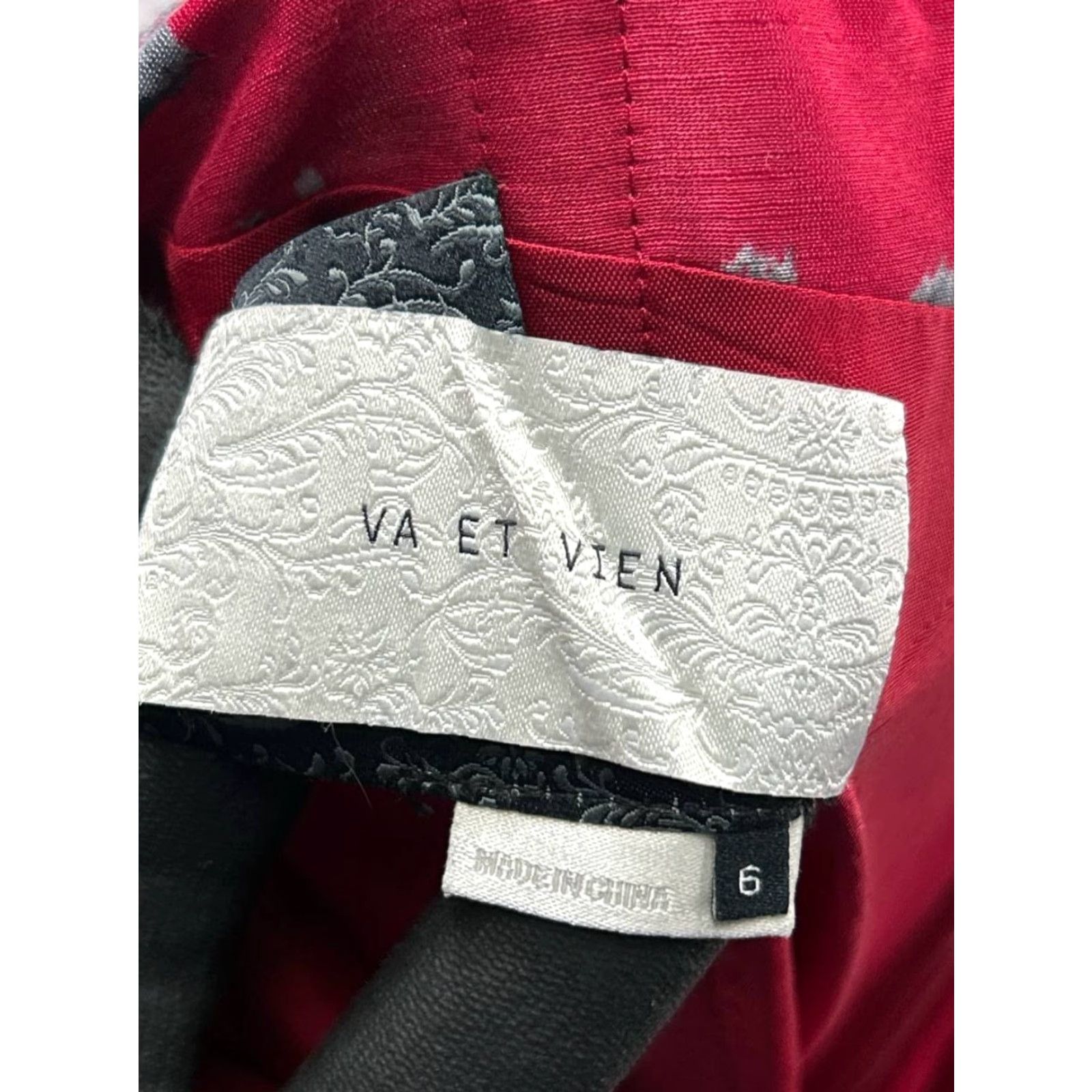 Anthropologie Anthropologie Bhldn Dress Womens 6 Red Floral Linen One Shoulder A-Line Knee Length Modern Classic Womens Size M / US 6-8 / IT 42-44 - 4 Thumbnail