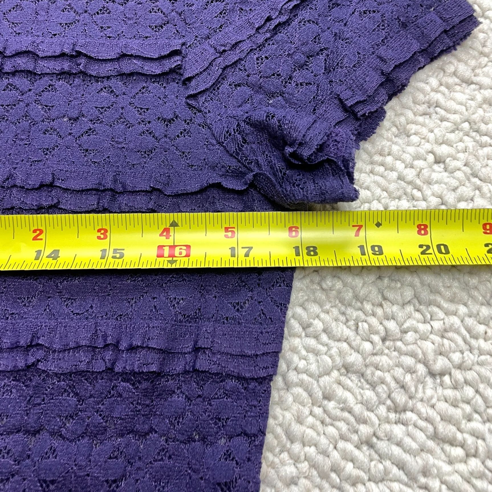 Banana Republic VINTAGE Banana Republic Shirt Womens L Purple Short Sleeve Layered Peasant Tee Size L / US 10 / IT 46 - 5 Thumbnail
